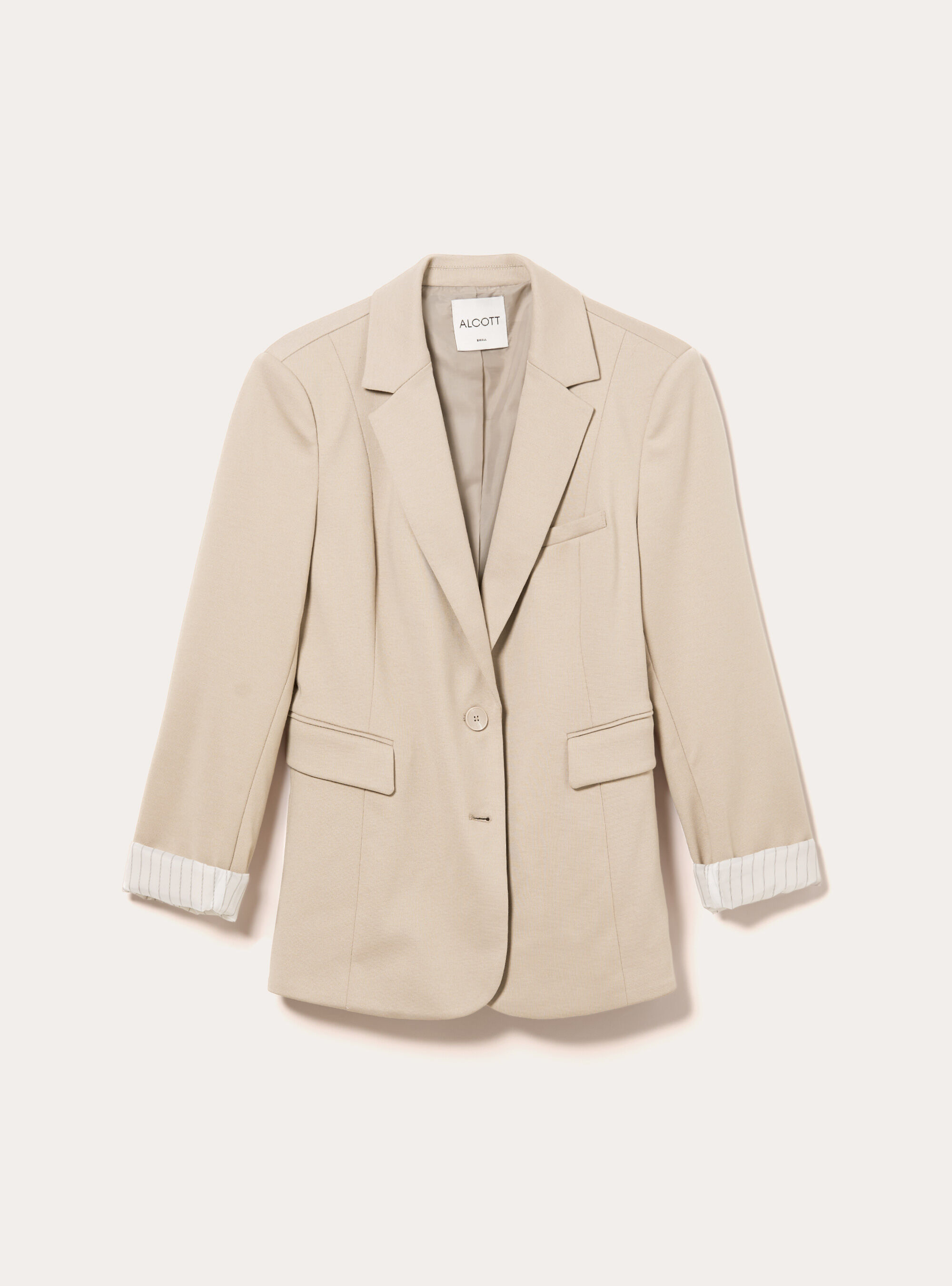 Blazer de jersey, BG3 BEIGE LIGHT