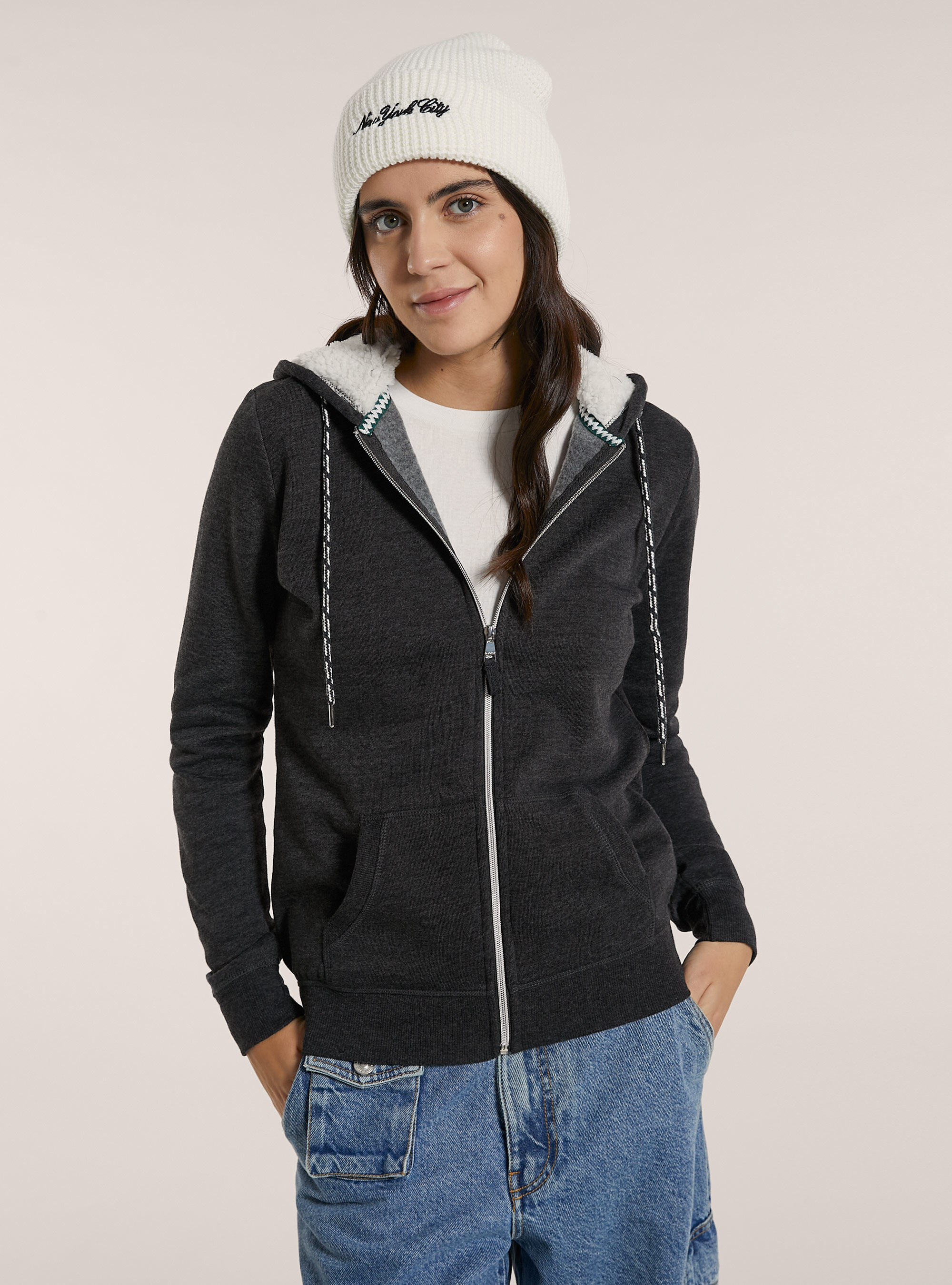 Faux fur sweatshirt womens discount