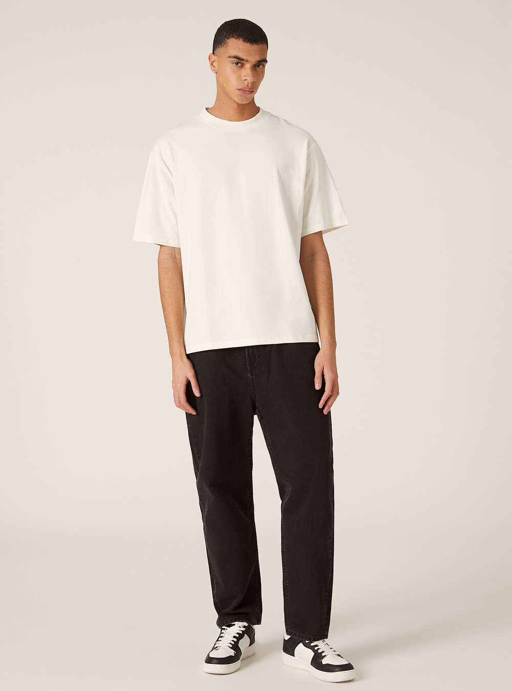 Boxy fit cotton T-shirt, WH2 WHITE