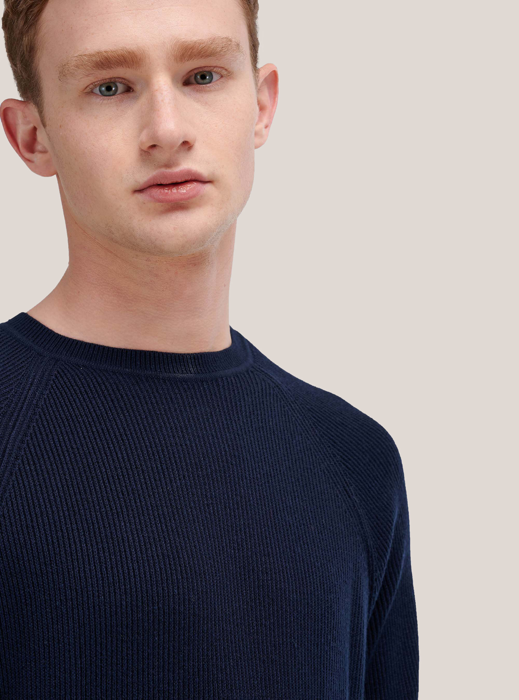Ribbed pullover, BLUE