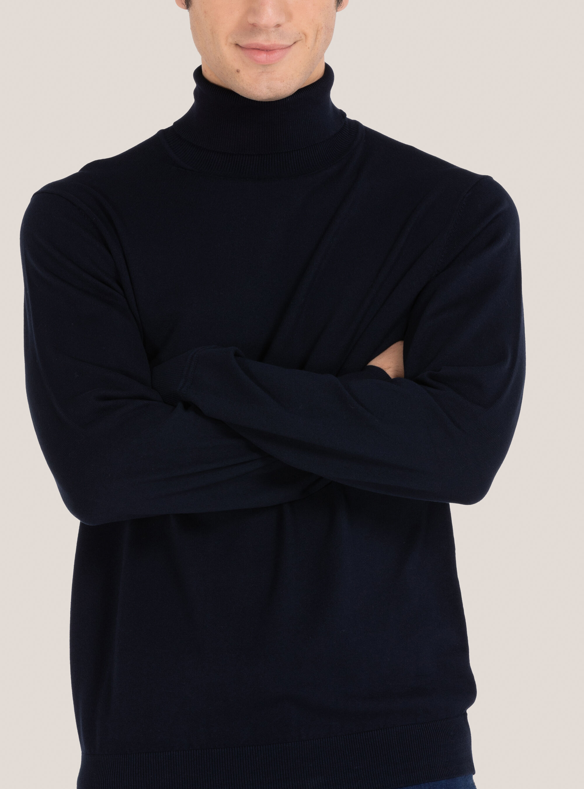 Basic turtleneck pullover, BLUE NAVY