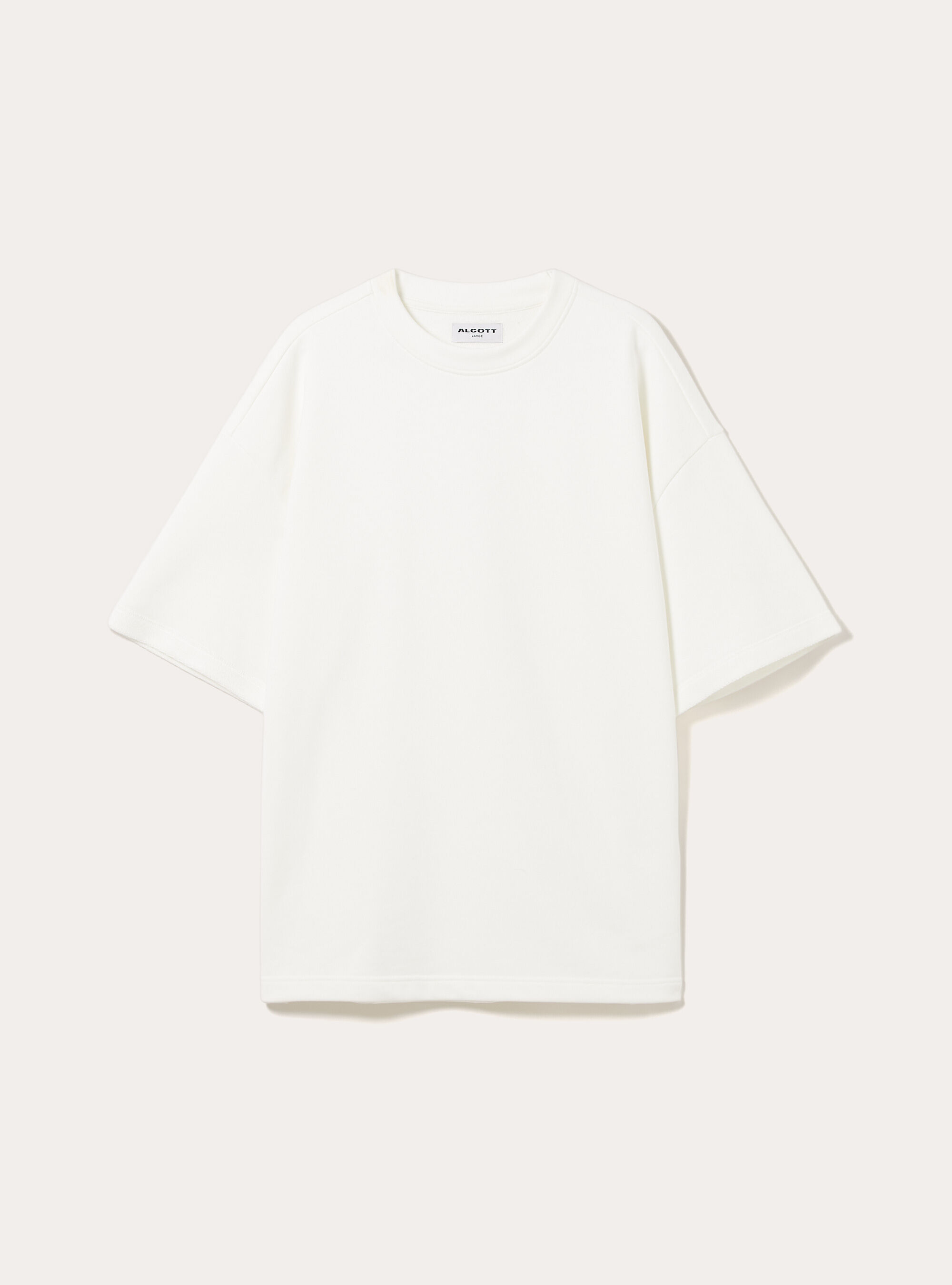 Maglietta in felpa oversize, WH2 WHITE