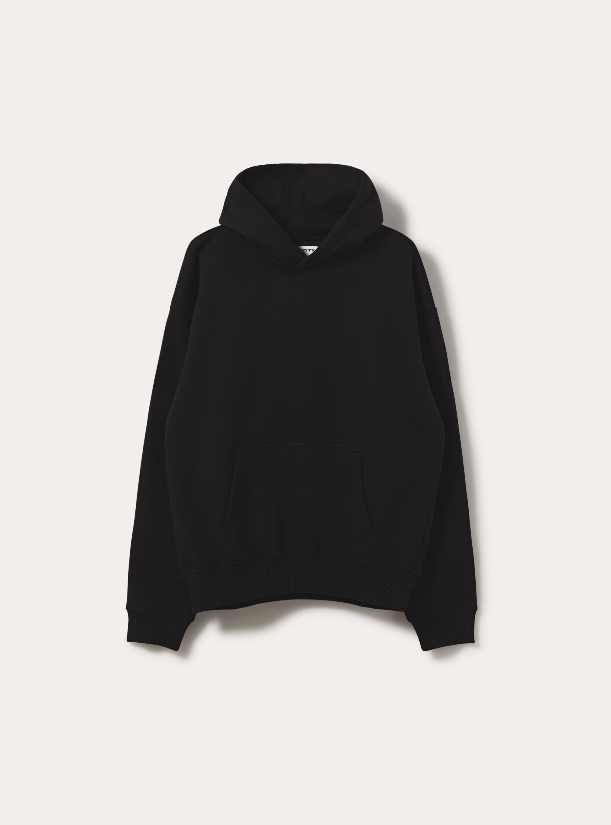 Felpa con cappuccio boxy fit, BK1 BLACK