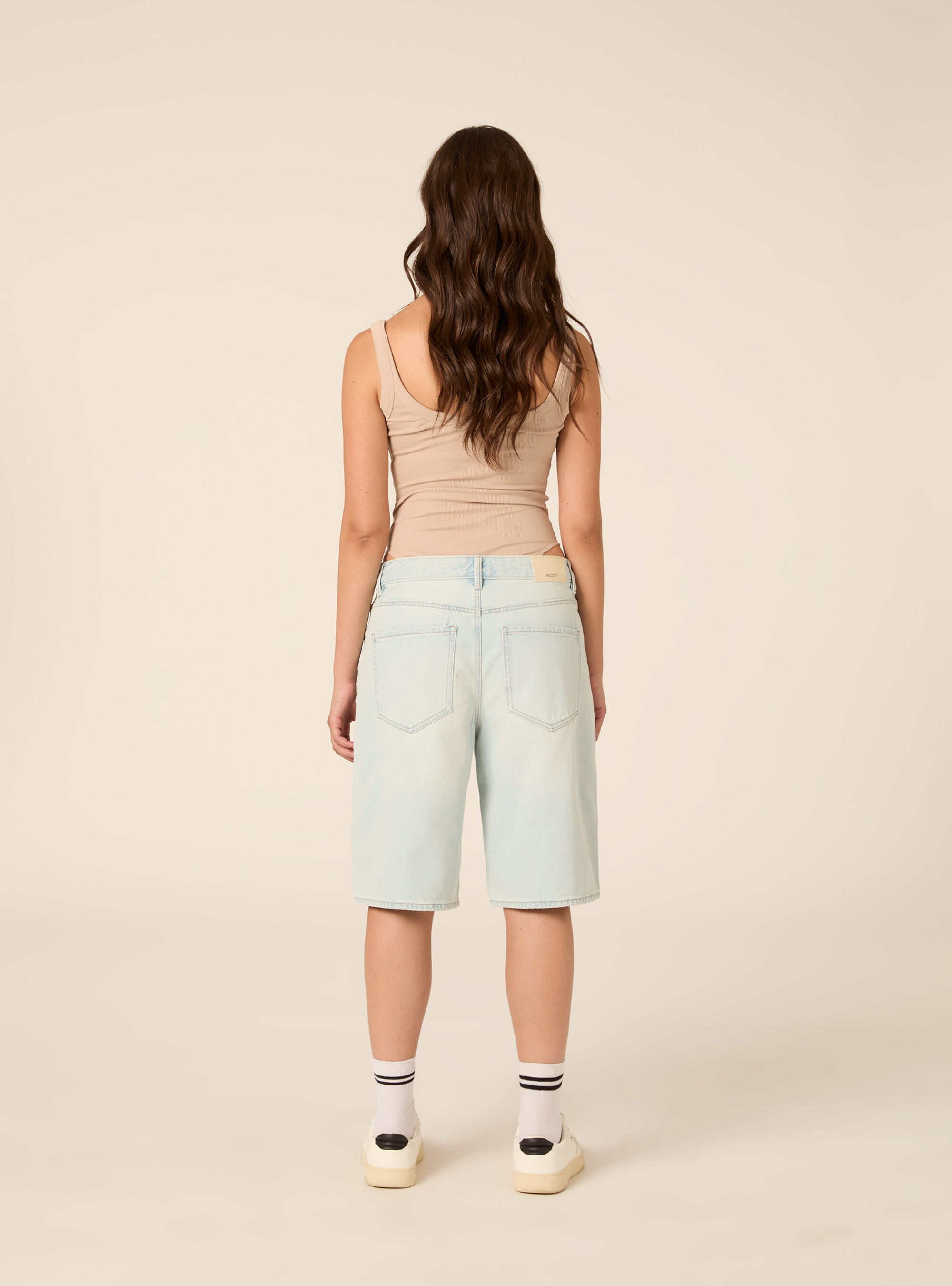 Bermuda jort in denim, D007 LIGHT AZURE