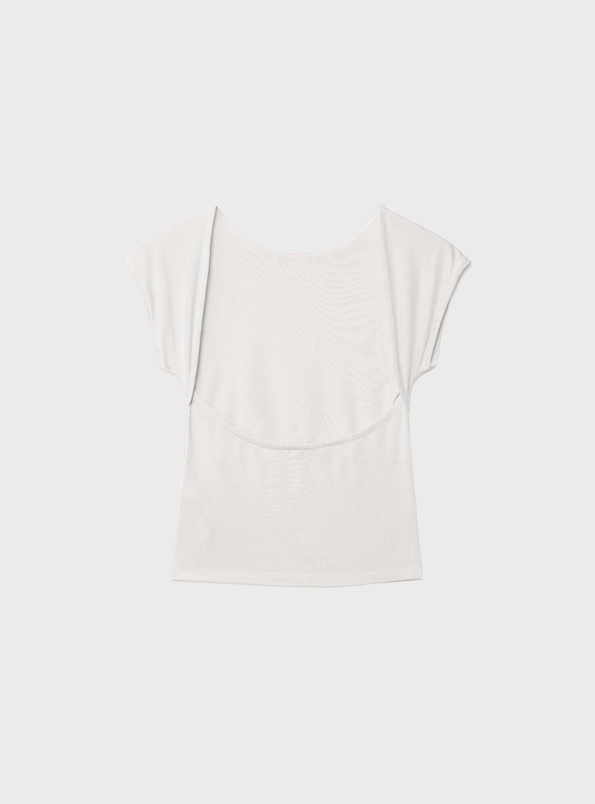 T-shirt with open back, WH2 WHITE