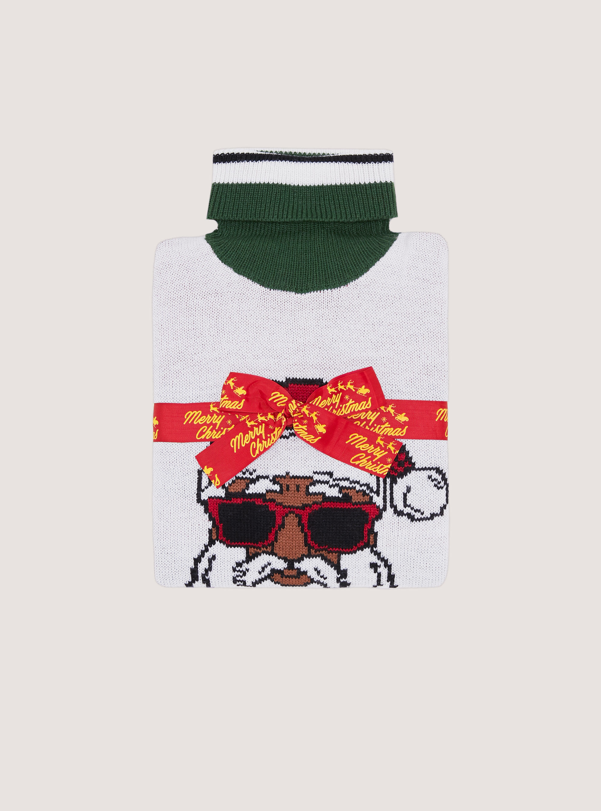 Christmas Collection turtleneck pullover, WH1 OFF WHITE
