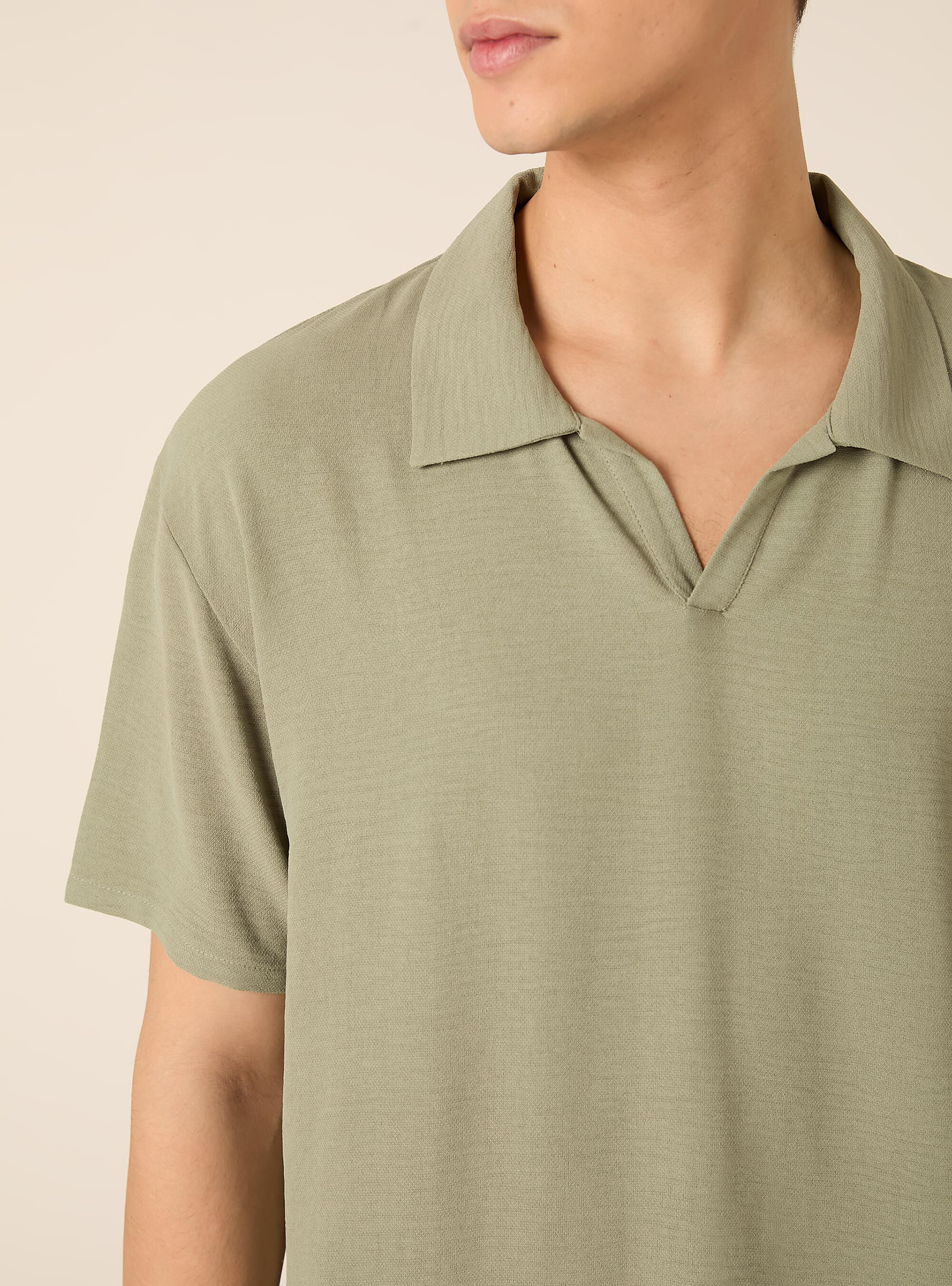 Polo basica in crepe, KY2 KAKY MEDIUM