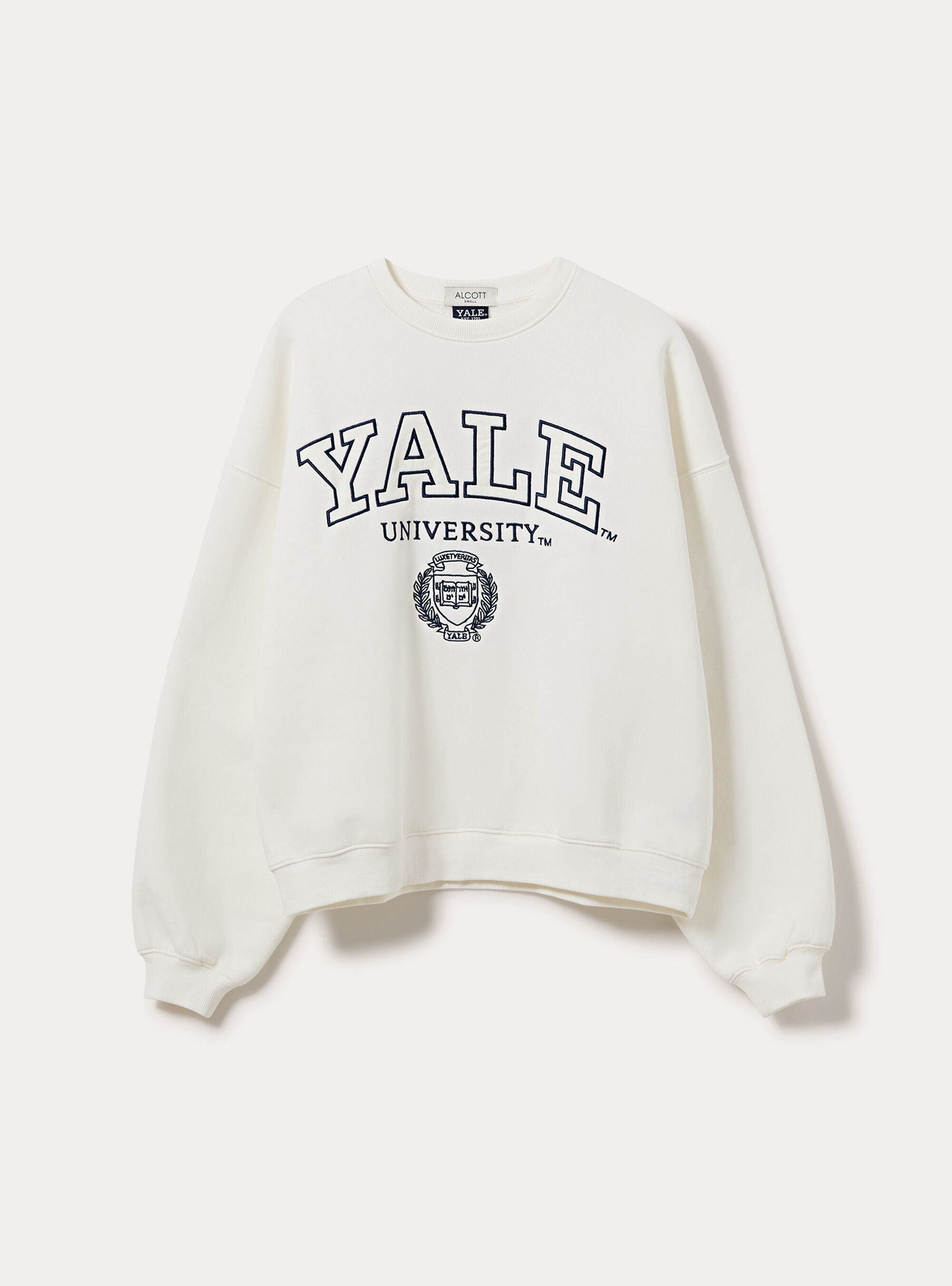 Felpa girocollo licenza yale, WH2 WHITE