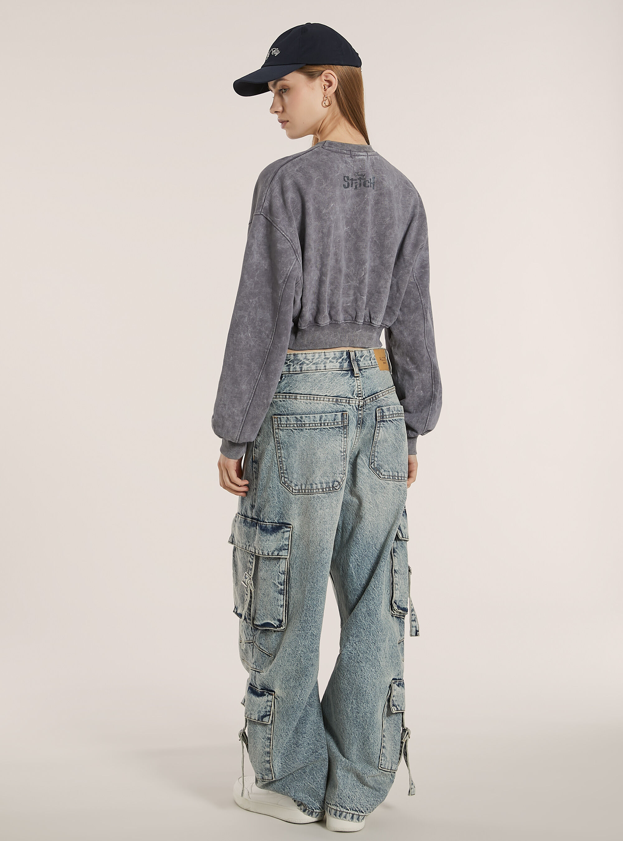 Lilo&Stitch / Alcott cropped sweatshirt, GY2 GREY MEDIUM