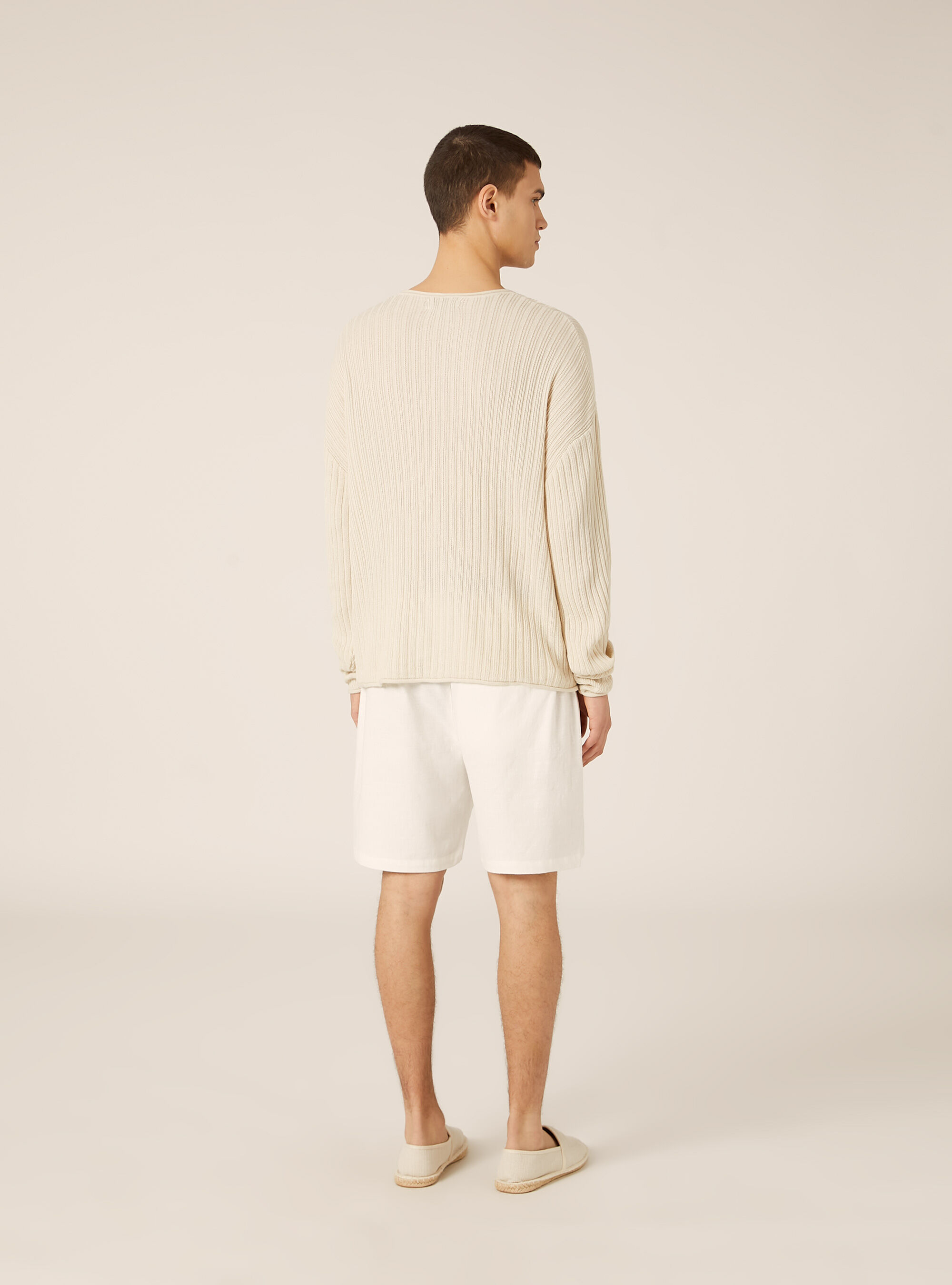 Pullover in misto cotone, CR3 CREAM LIGHT