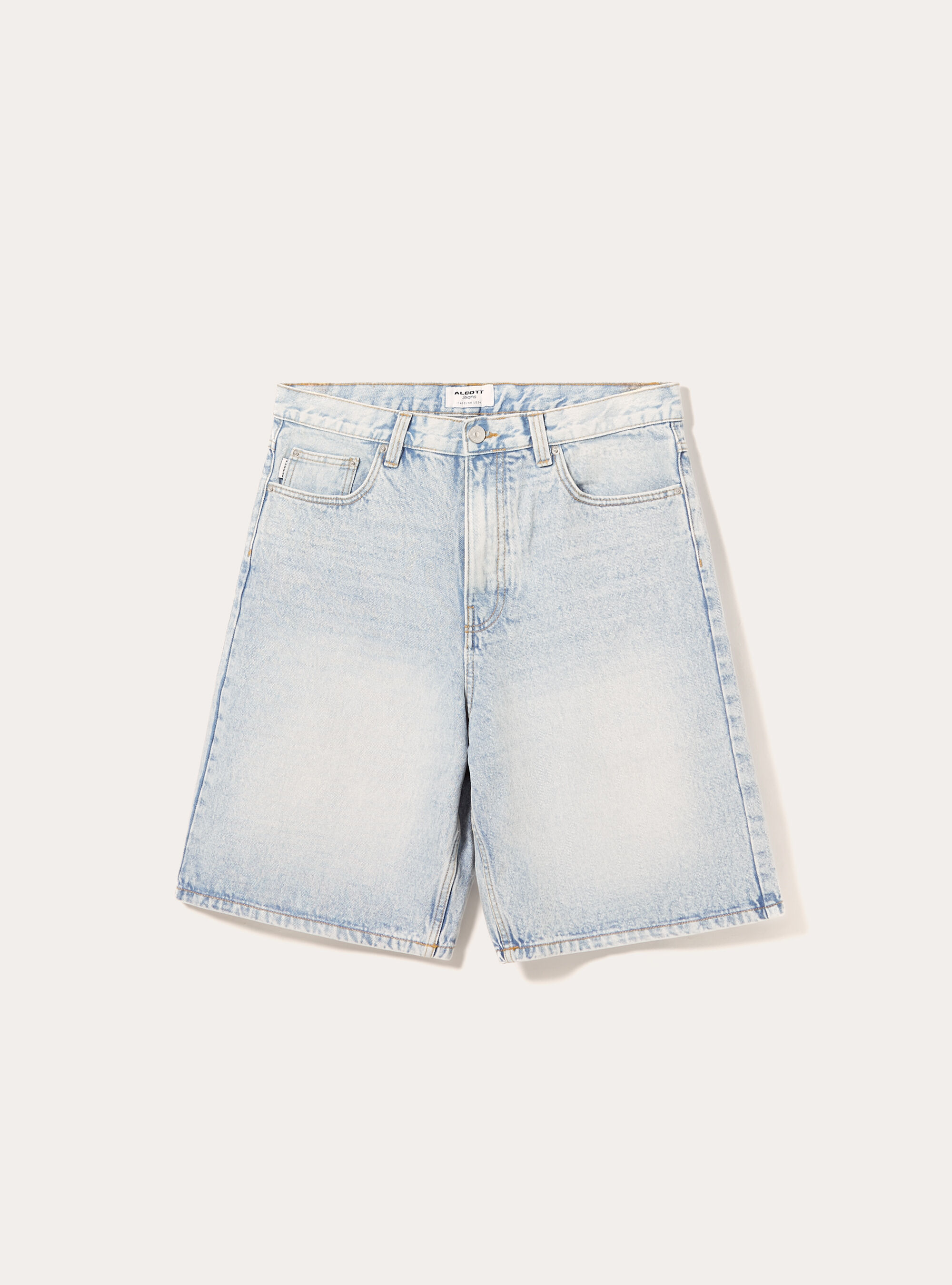 Bermuda loose fit en denim, D008 SUPER LIGHT BLUE