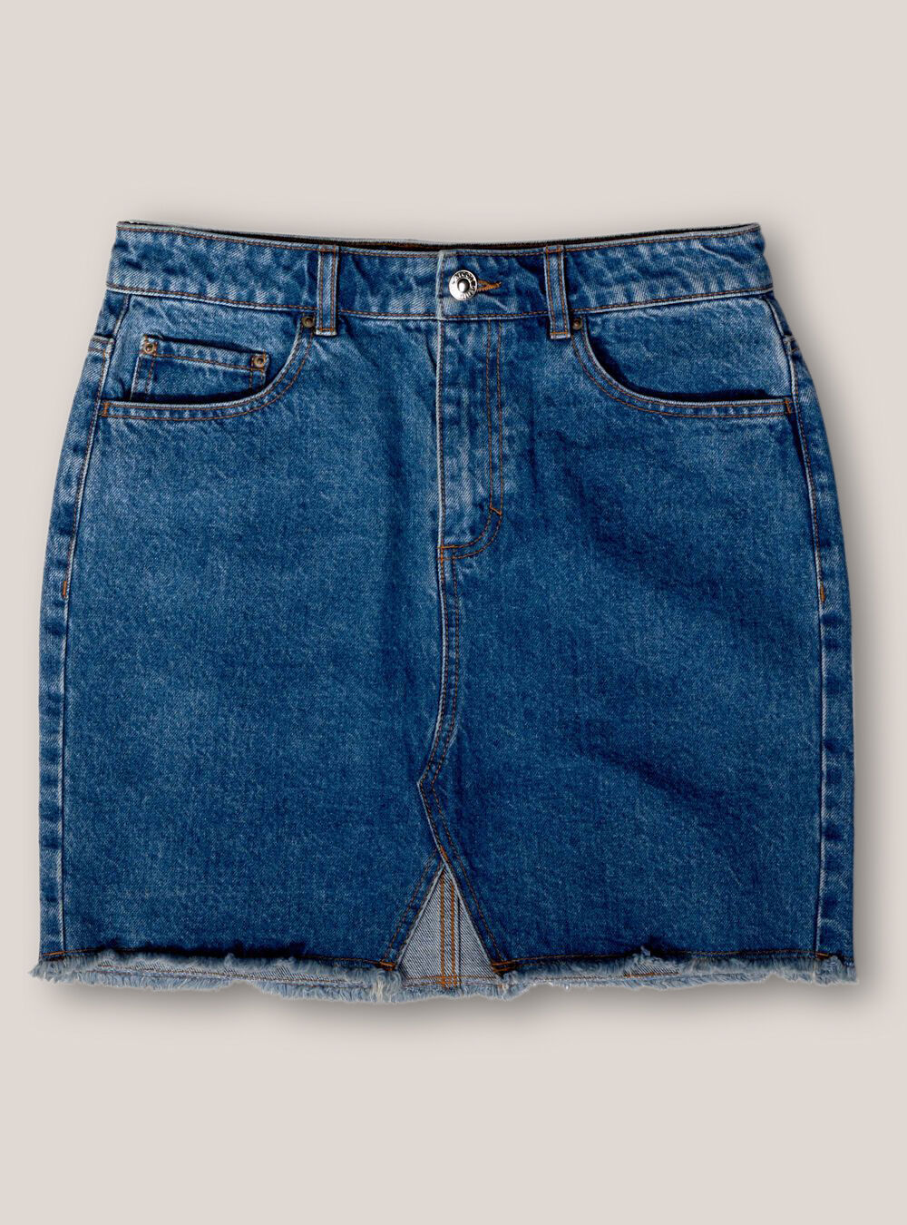 jean skirt with slit