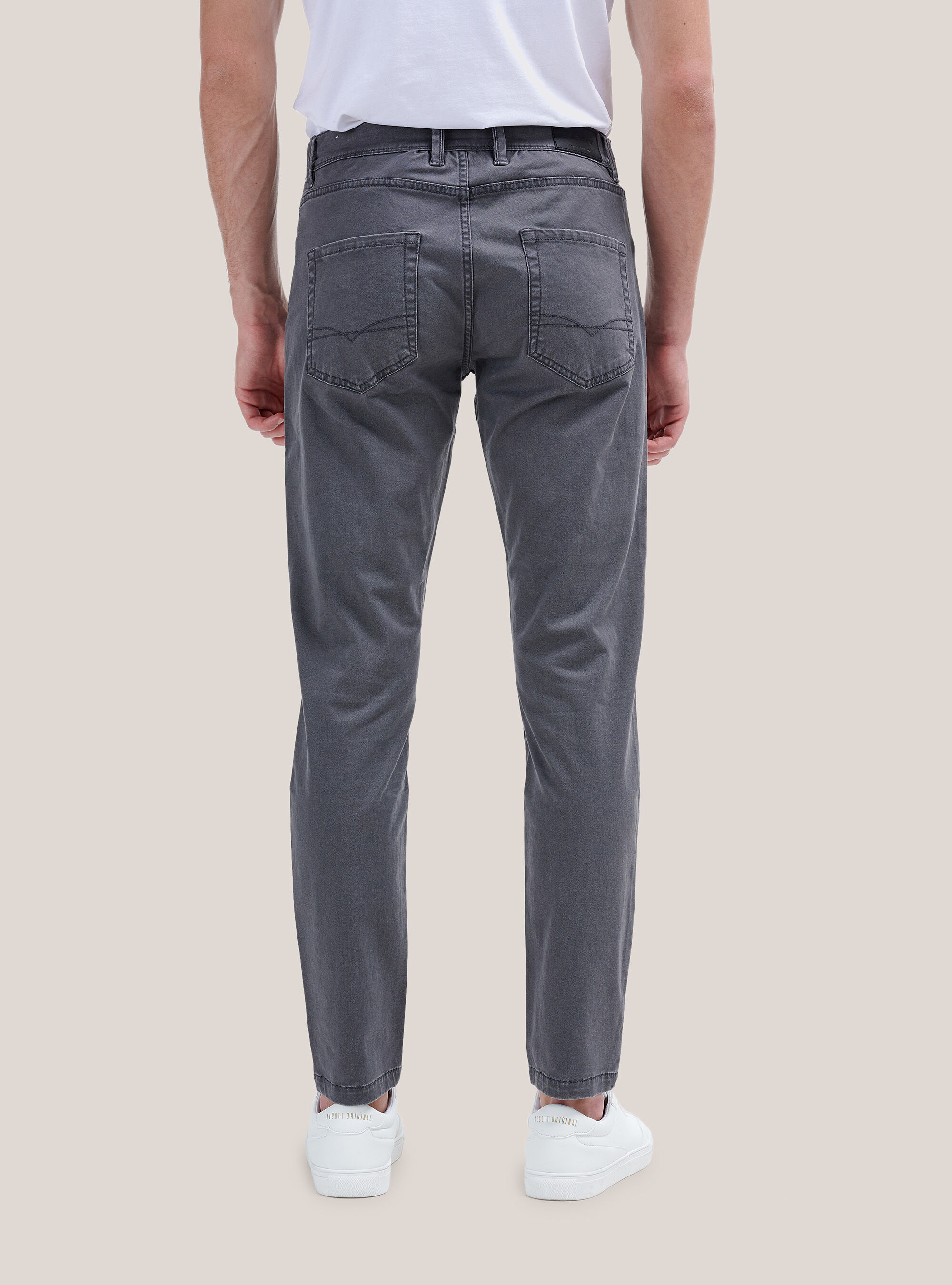 Pantalones skynny de algod&oacute;n reciclado, C116 GREY