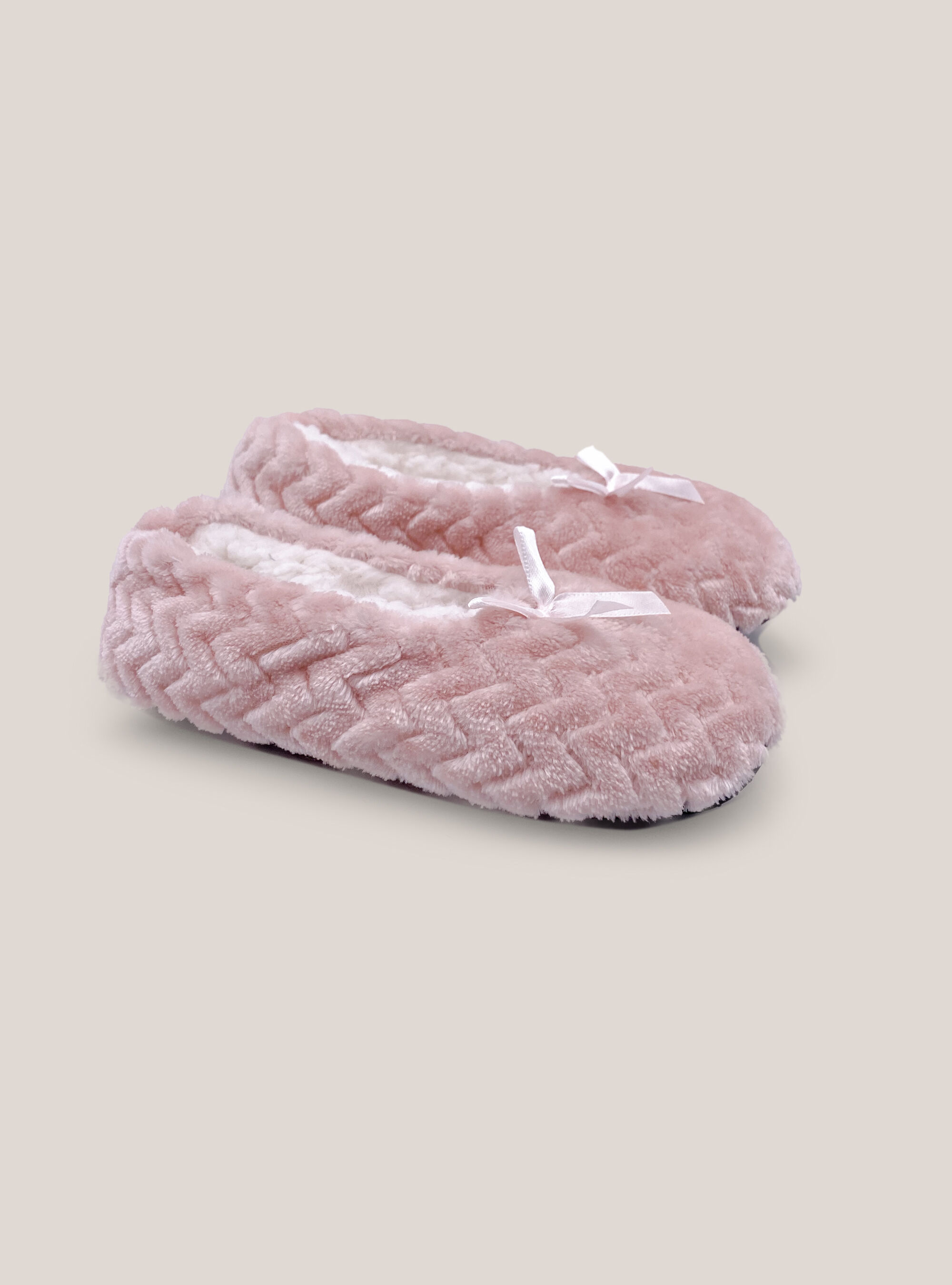 Pantofole con fiocco, ROSA