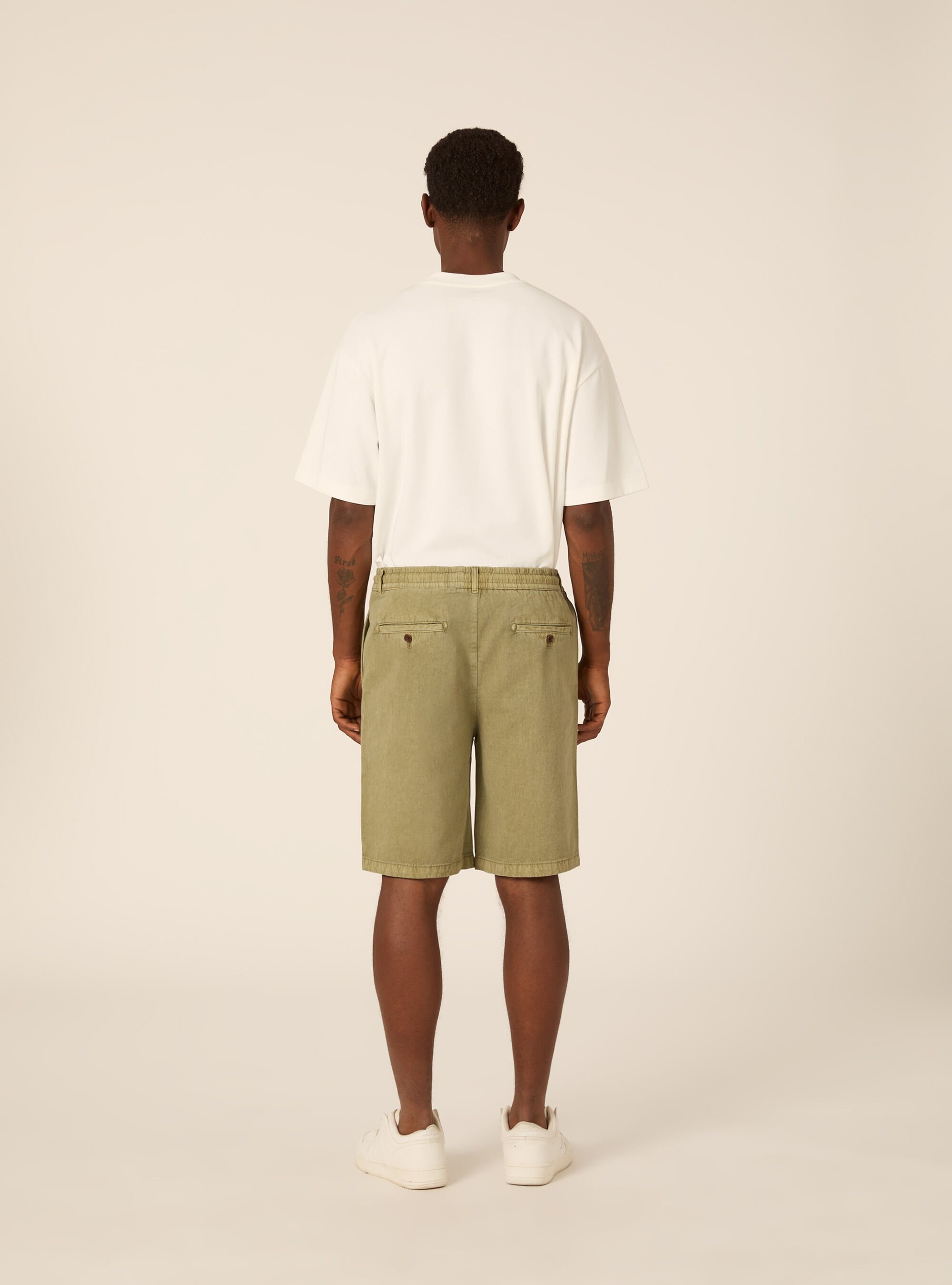 Bermuda in baby twill di cotone, KAKY MEDIO