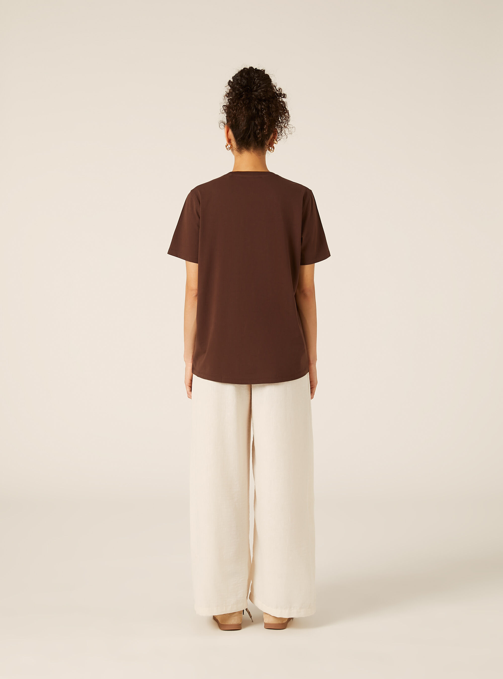 T-Shirt Coupe Regular &agrave; Imprim&eacute; Graphique Girl Power, BR1 BROWN DARK