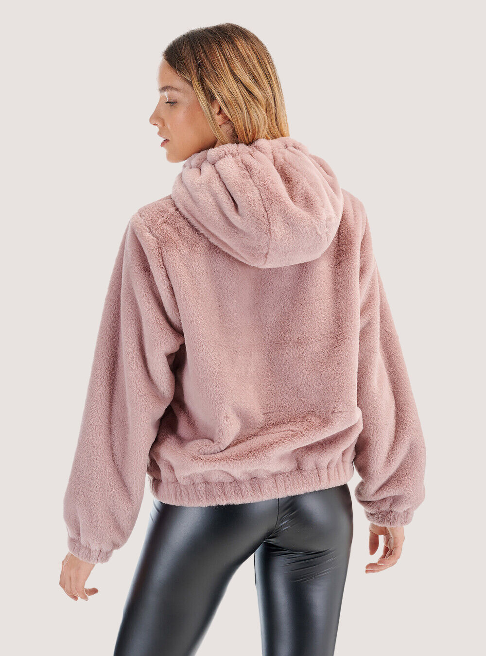 Giubbotto bomber in eco pelliccia