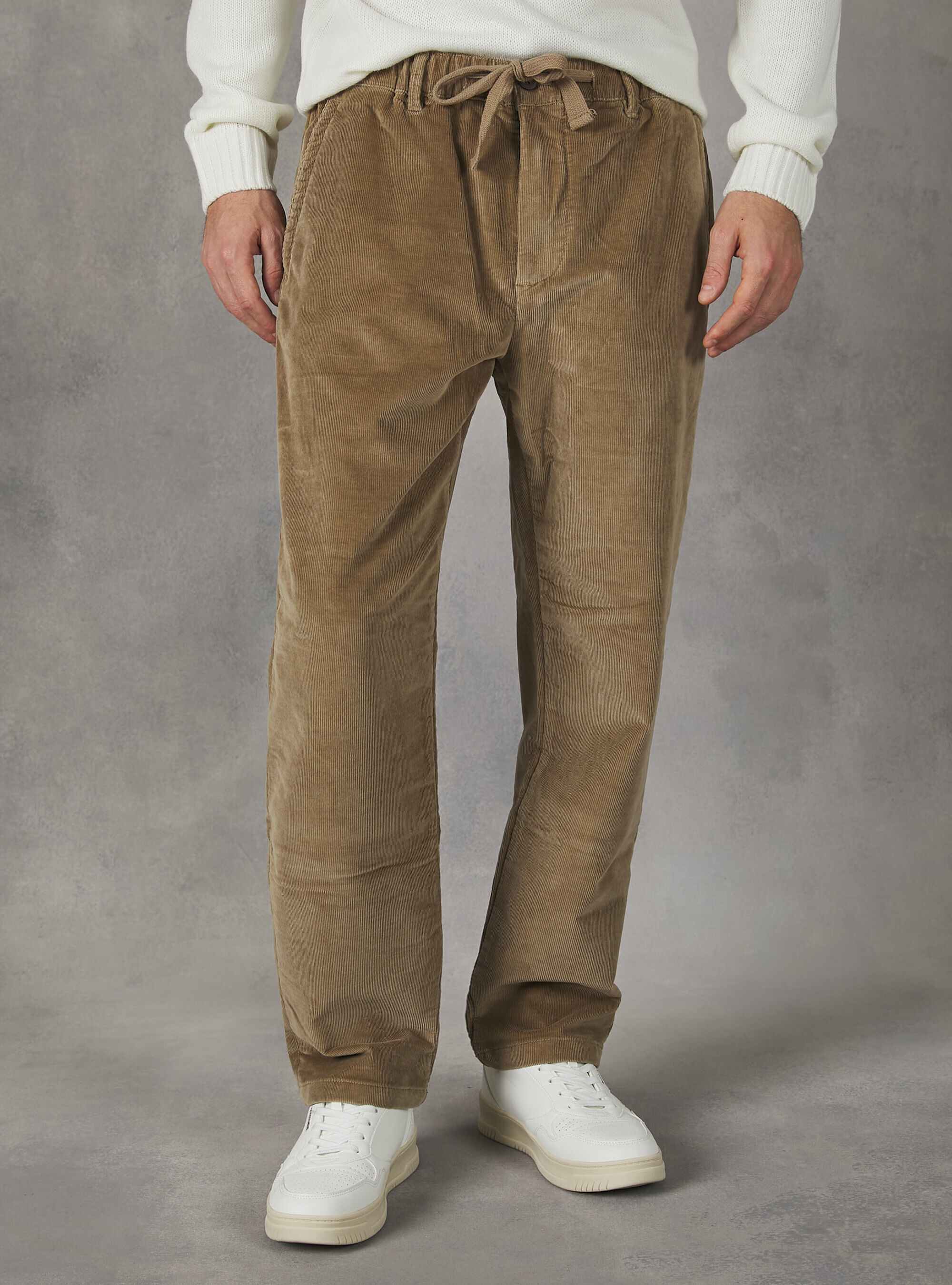 Corduroy jogger top pants mens