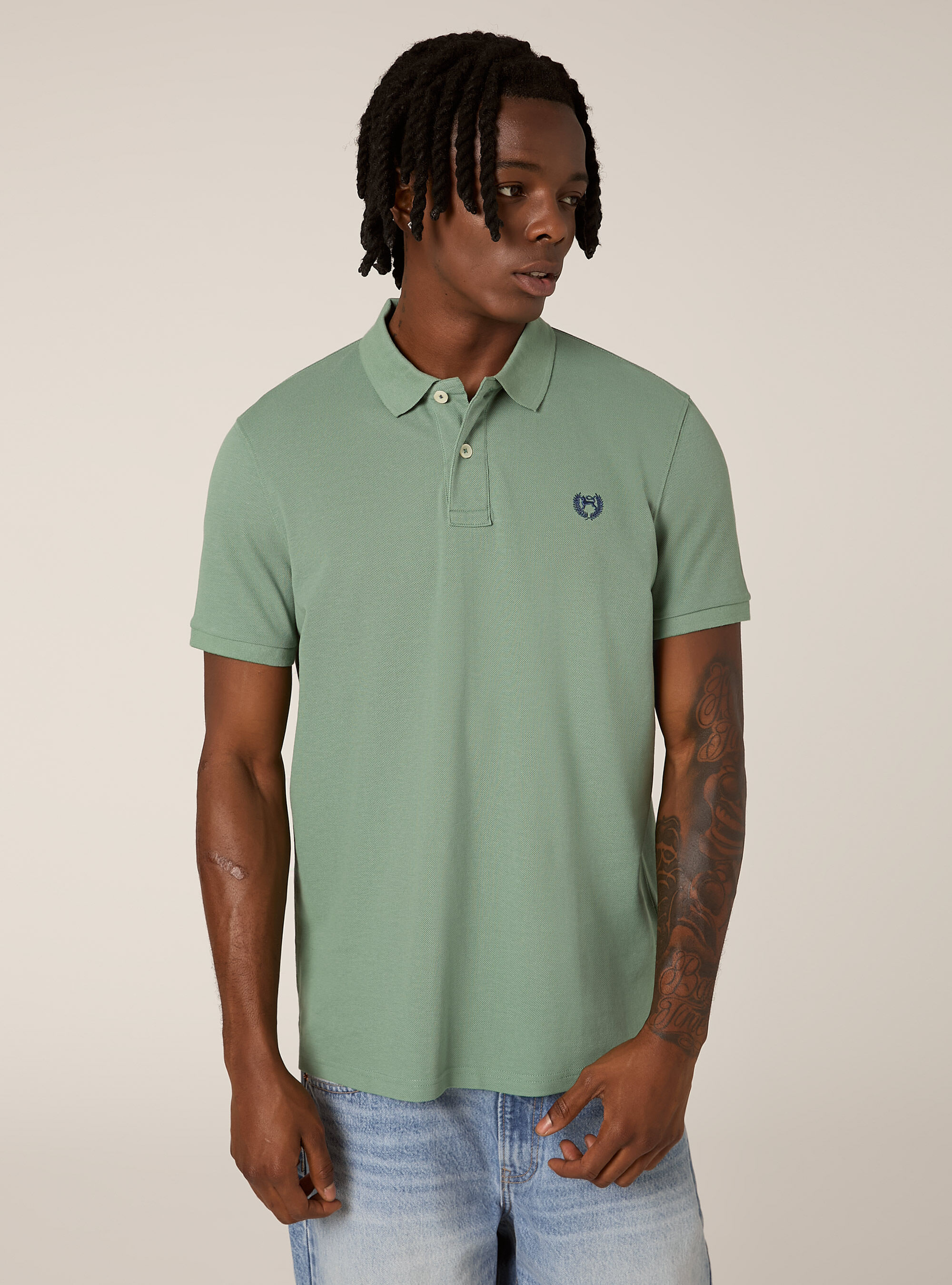 Polo de piqu&eacute; de algod&oacute;n con bordado