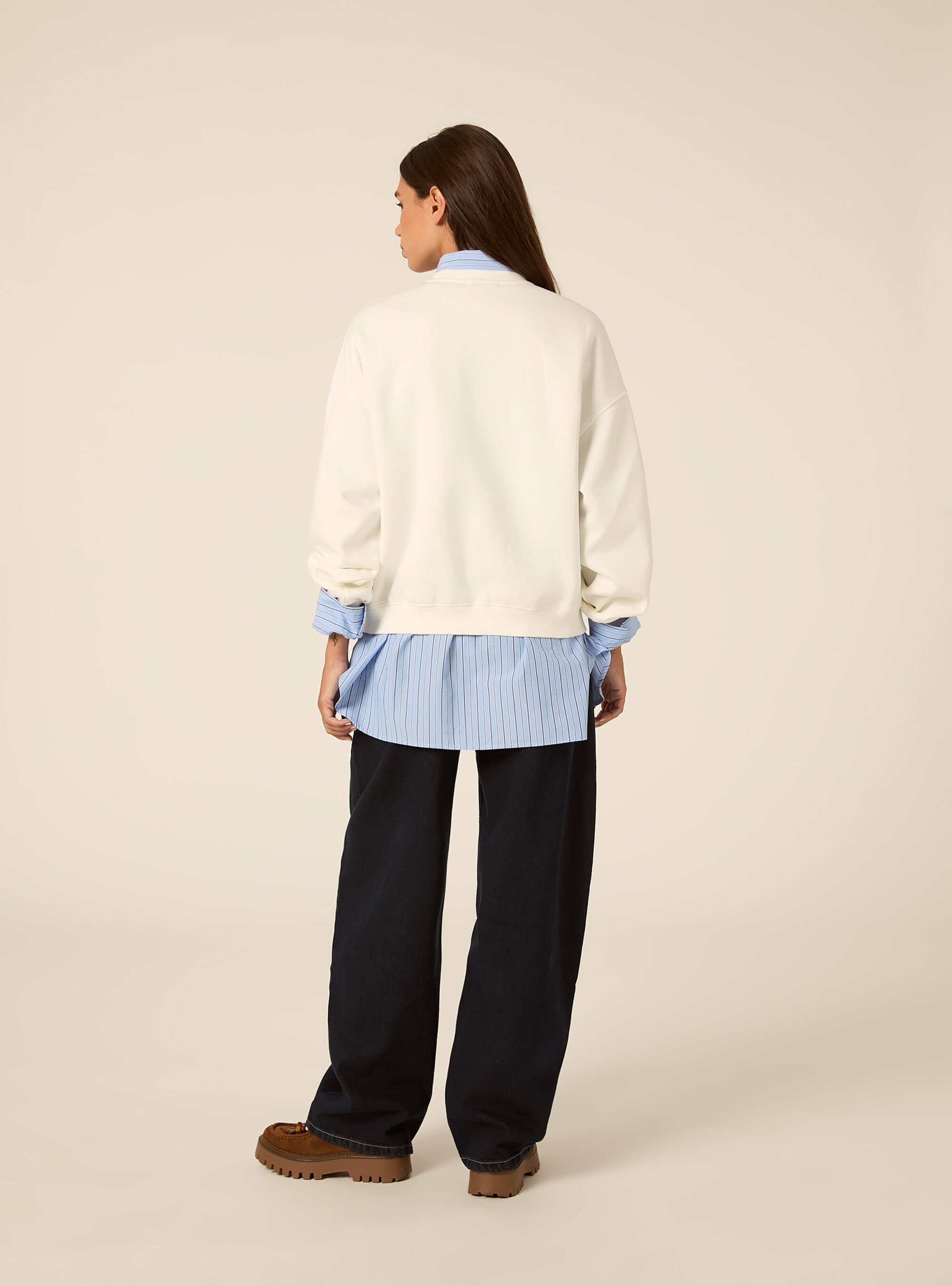 Felpa girocollo licenza yale, WH2 WHITE