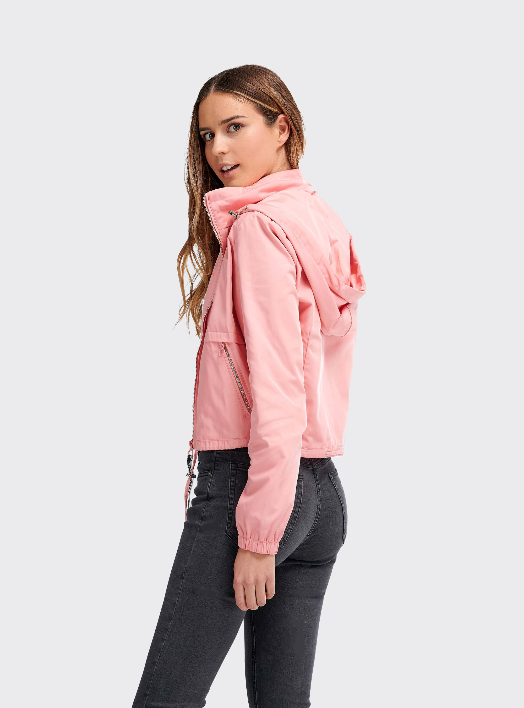 Hooded anorak jacket, PINK