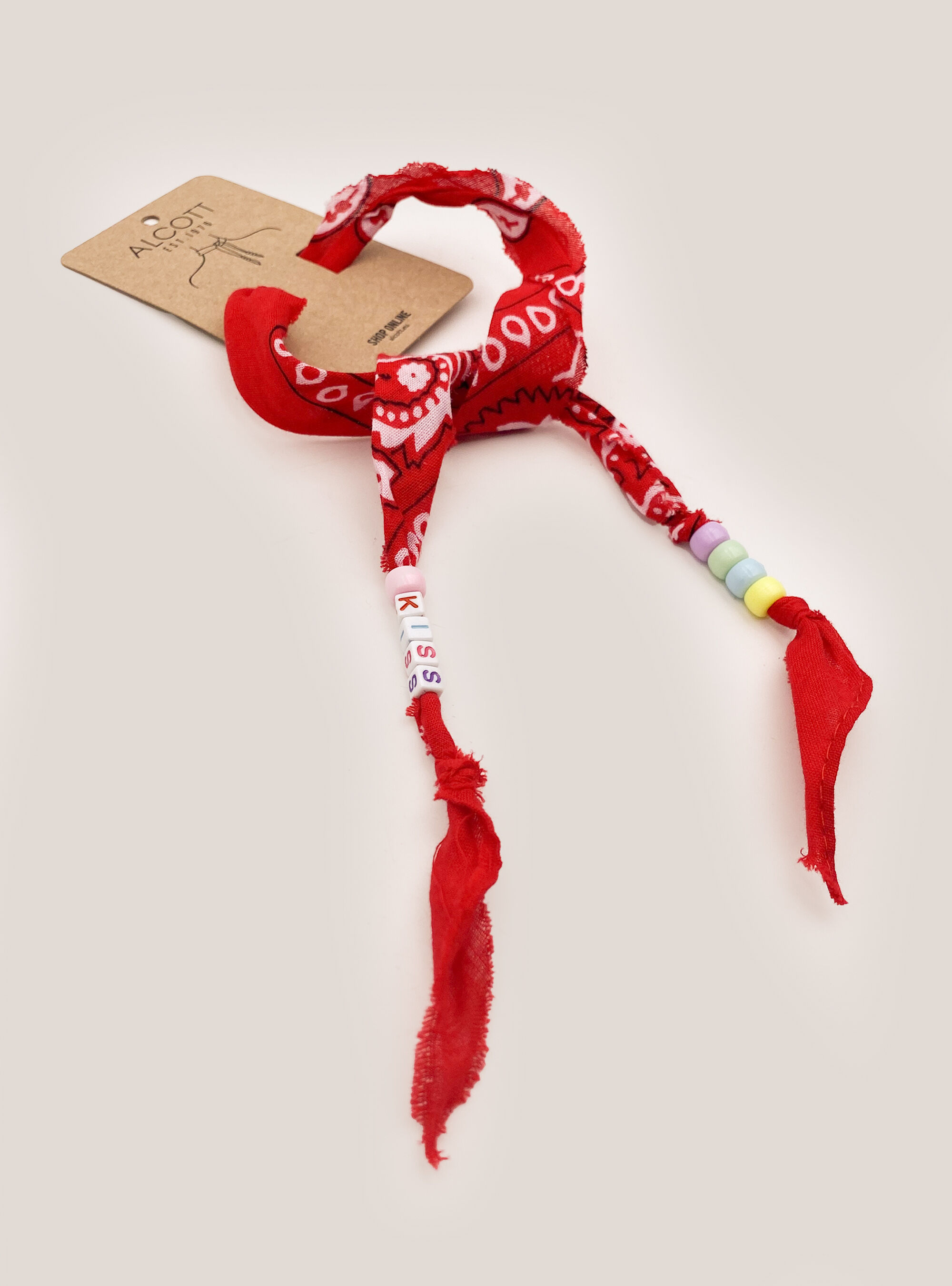 Paisley print collar, RED