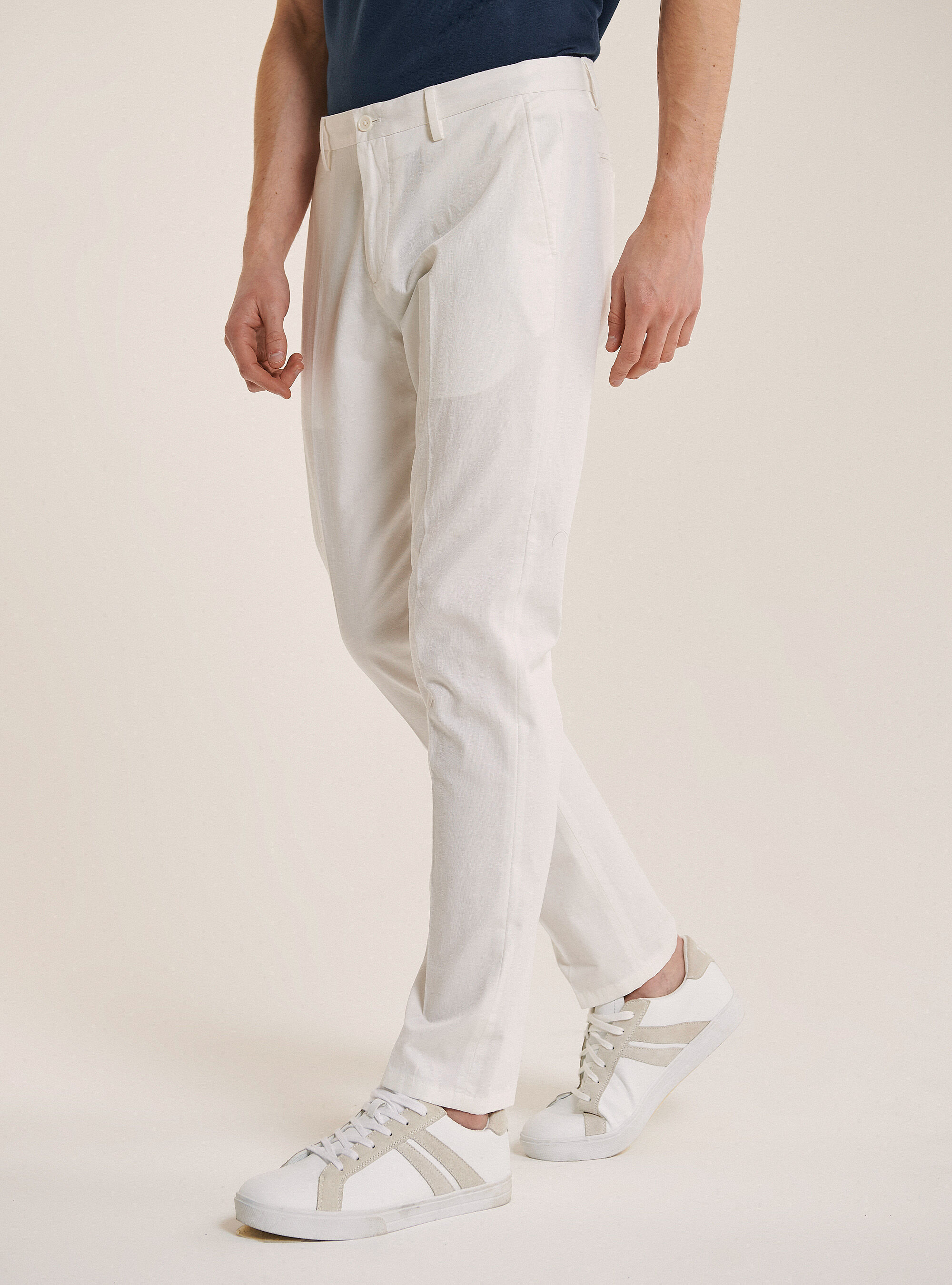 Pantalone per abito in misto lino