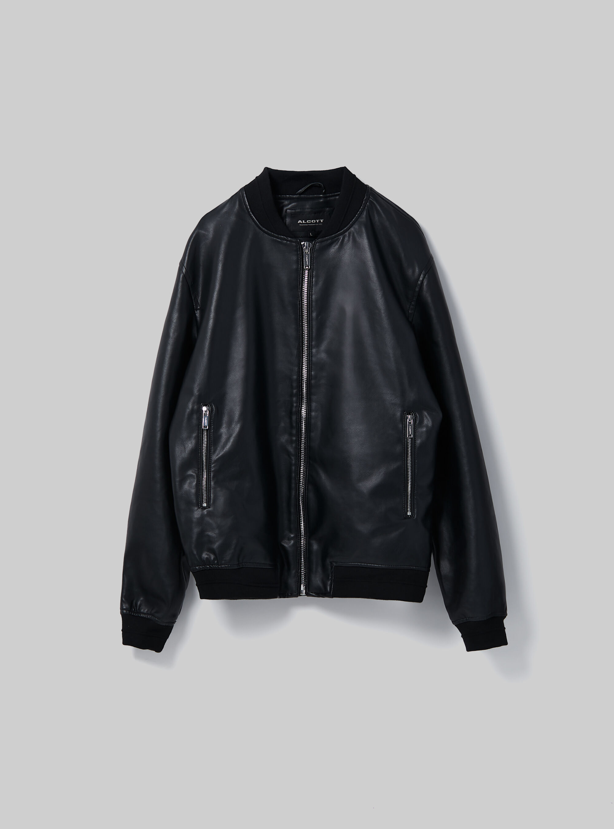 Leather effect bomber jackeT