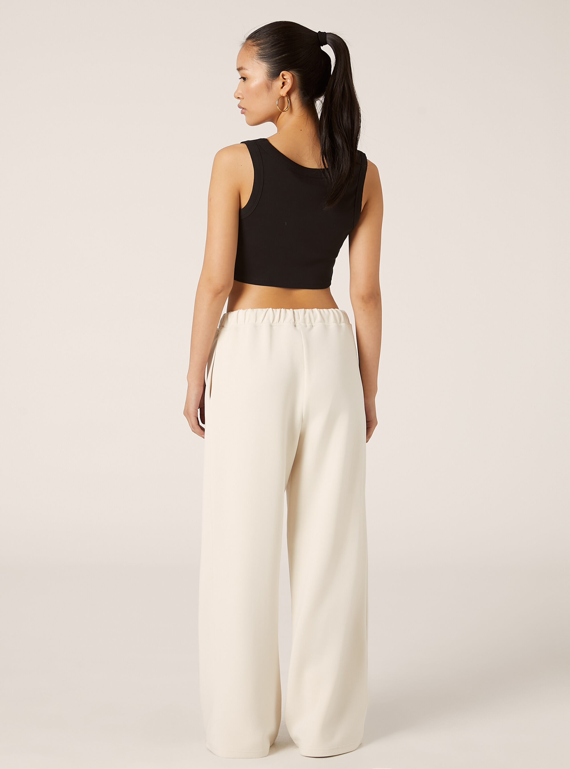 Wide leg soft touch jogger | Alcott | Women's Trousers