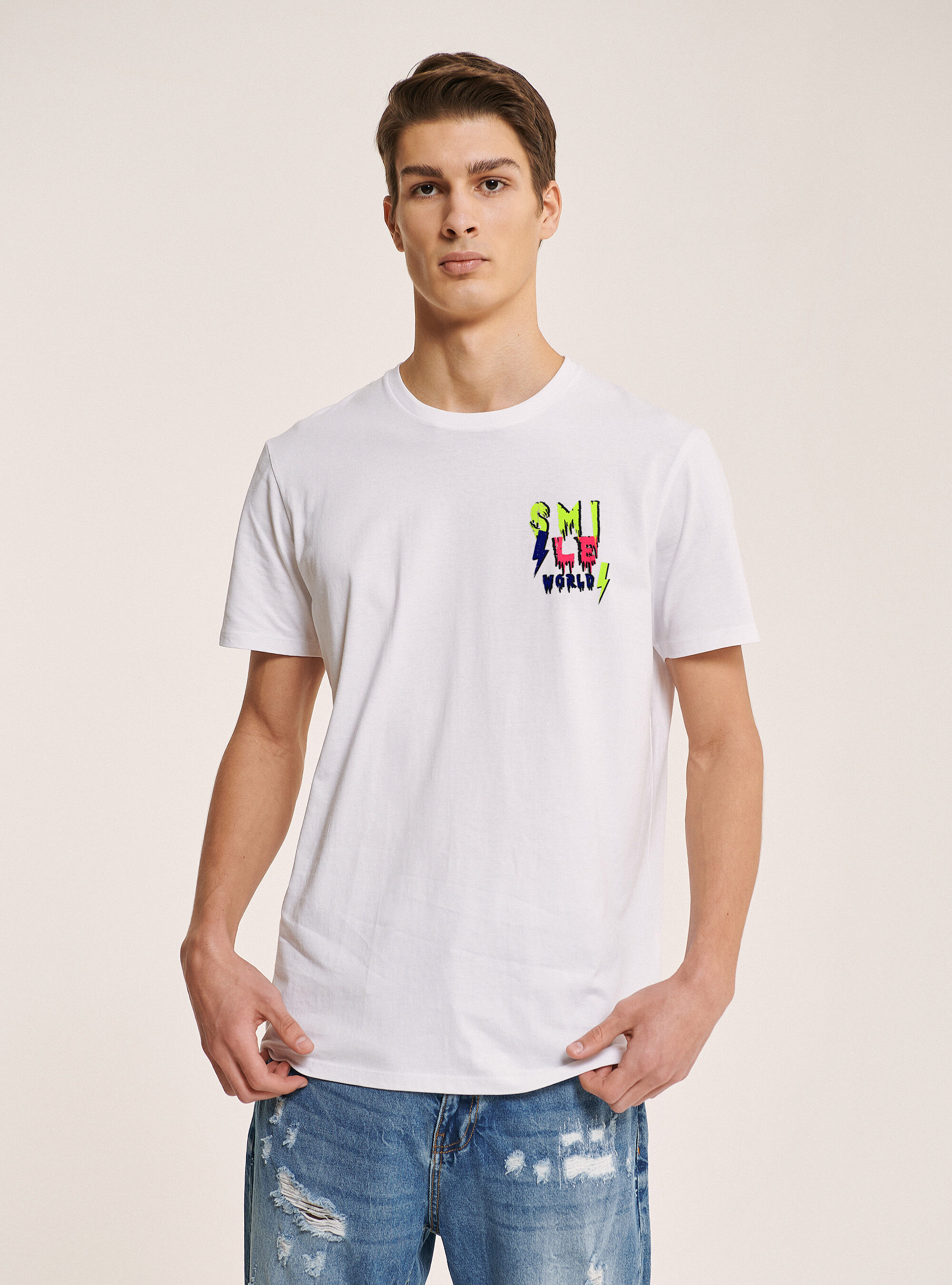 T-shirt with Smile Collection print, WH2 WHITE