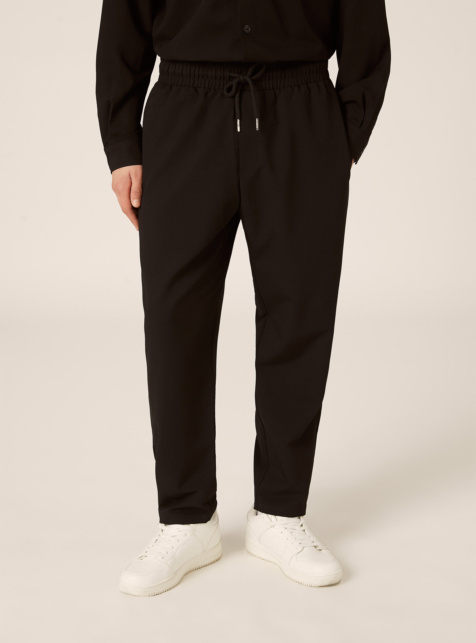 Pantaloni jogger carrot fit, BK1 BLACK
