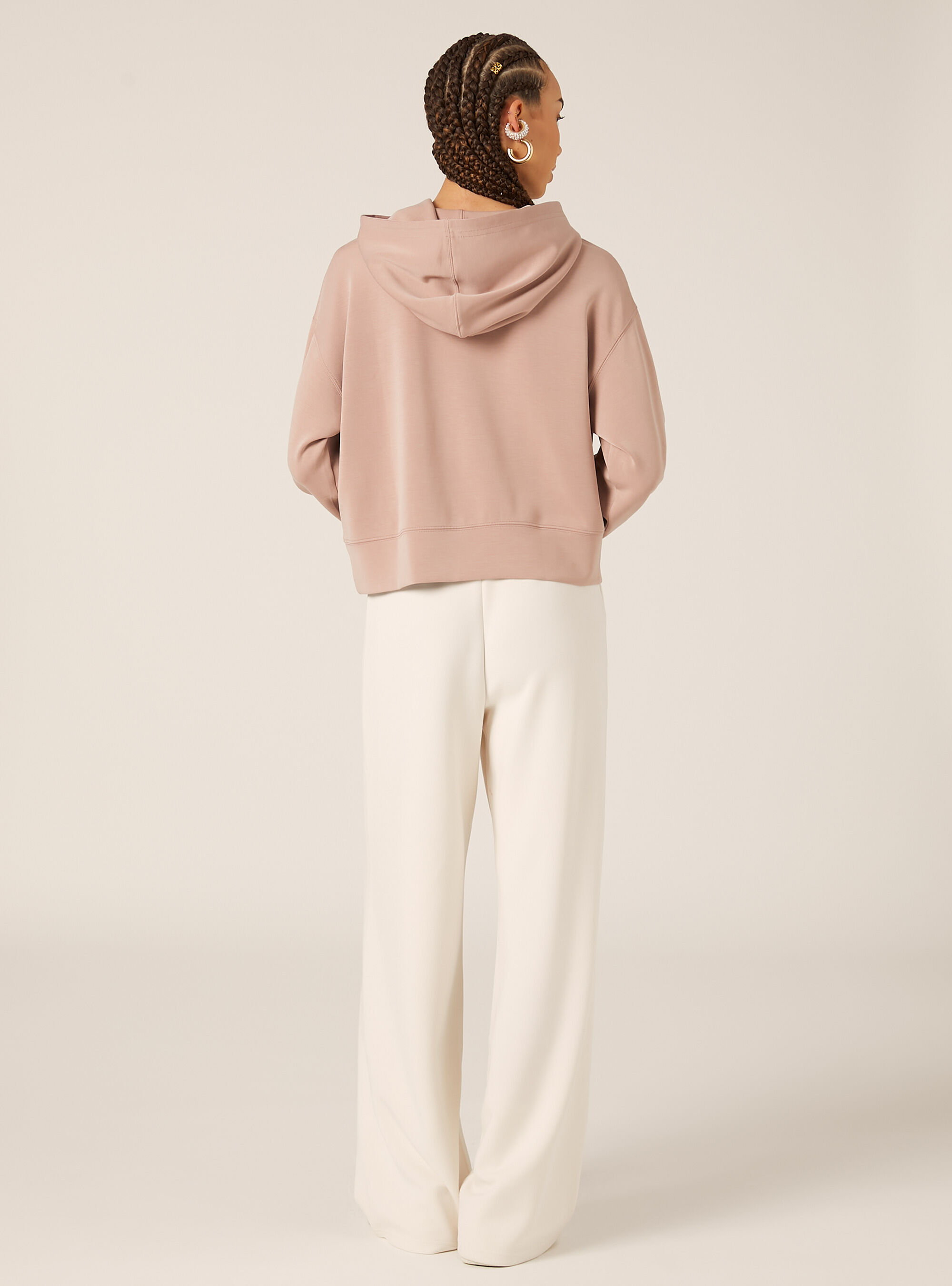 Pull court en molleton doux au toucher, PK2 PINK MEDIUM