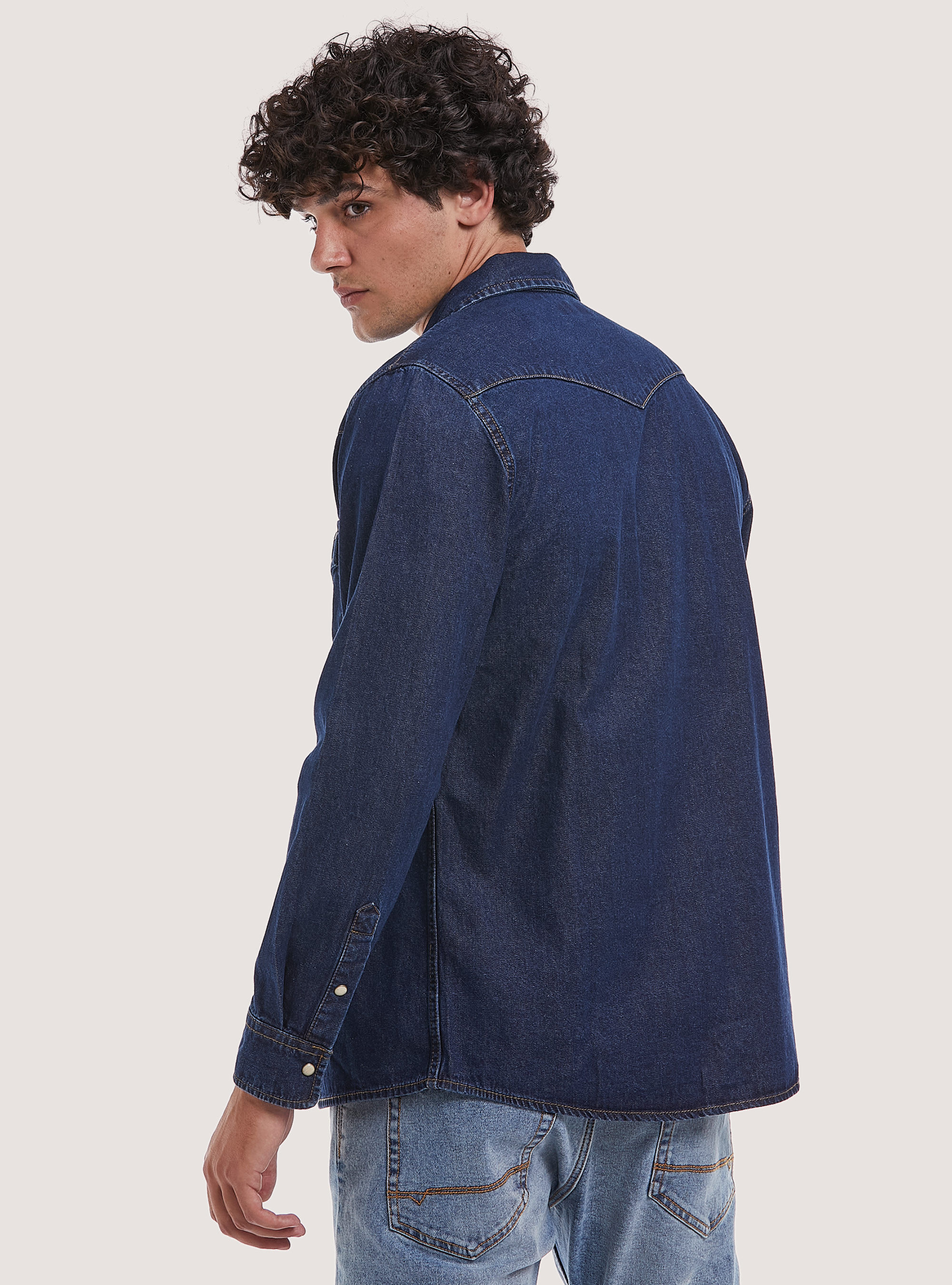 Camisa vaquera, D001 DEEP BLUE