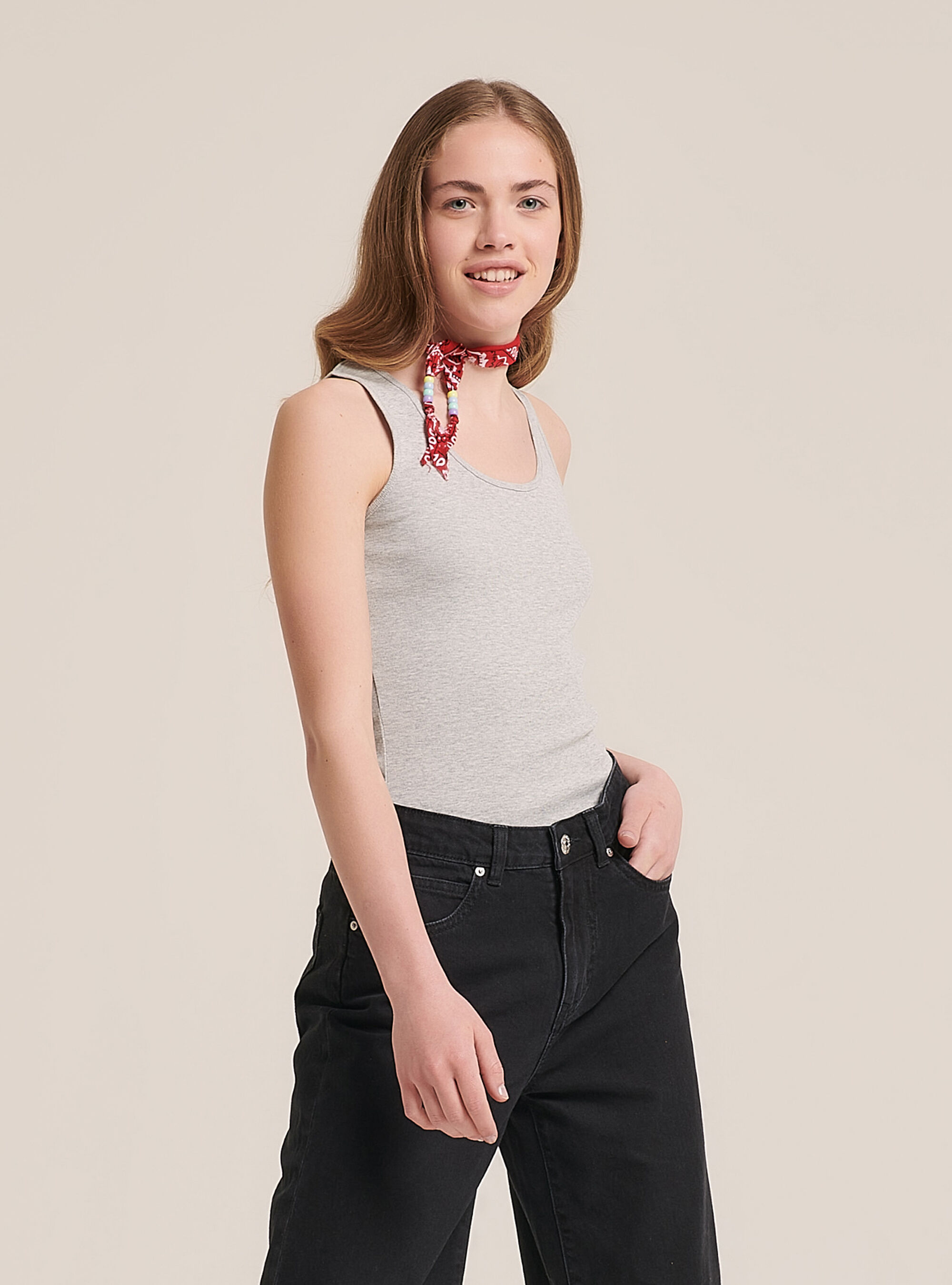 Paisley print collar, RED
