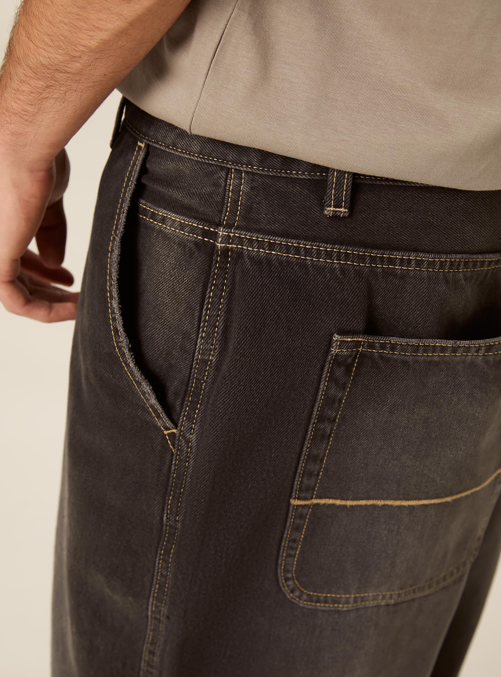 Bermuda in denim skater, D000 BLACK