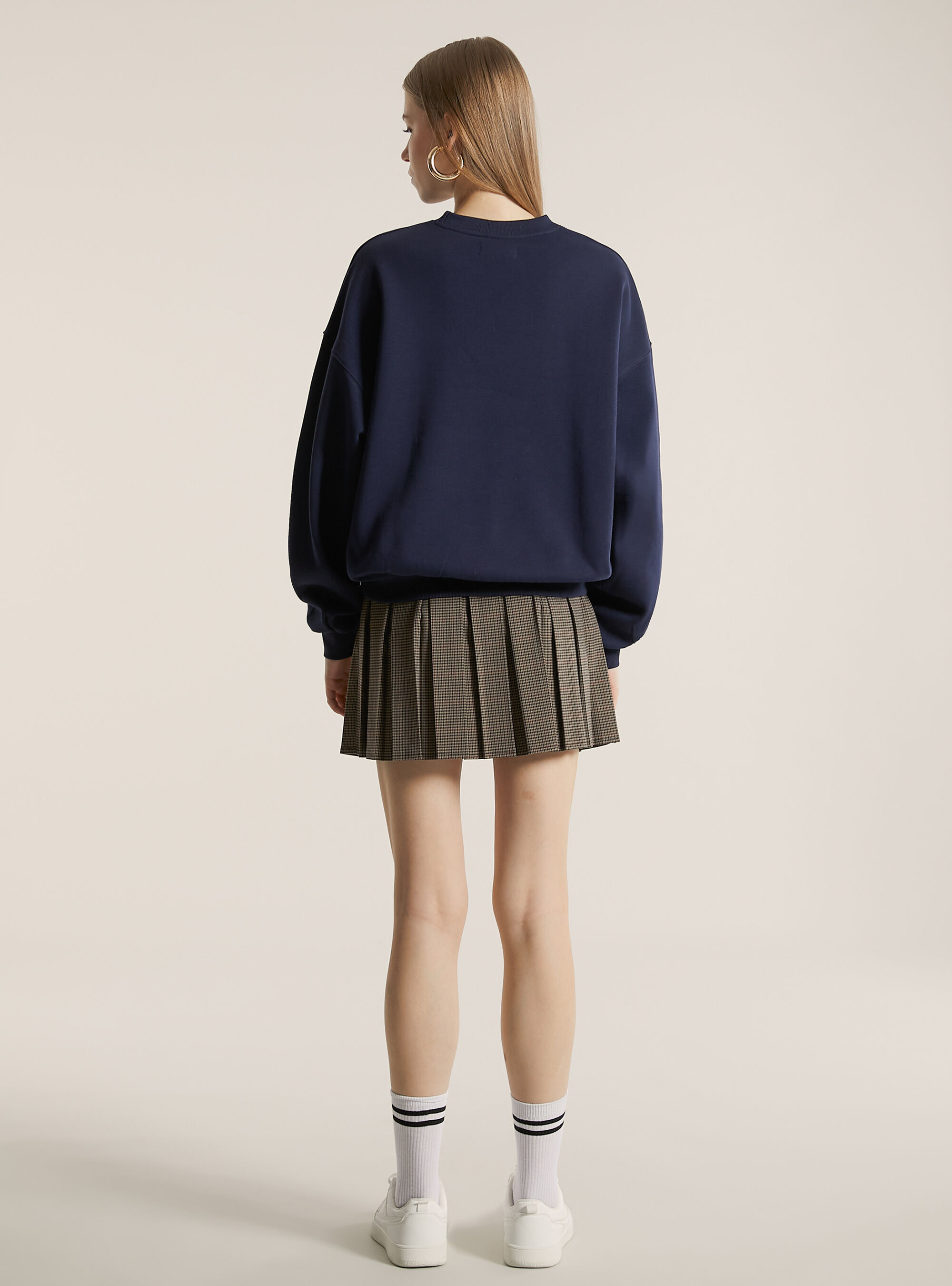 Oversized sweatshirt with print, NA2 NAVY MEDIUM