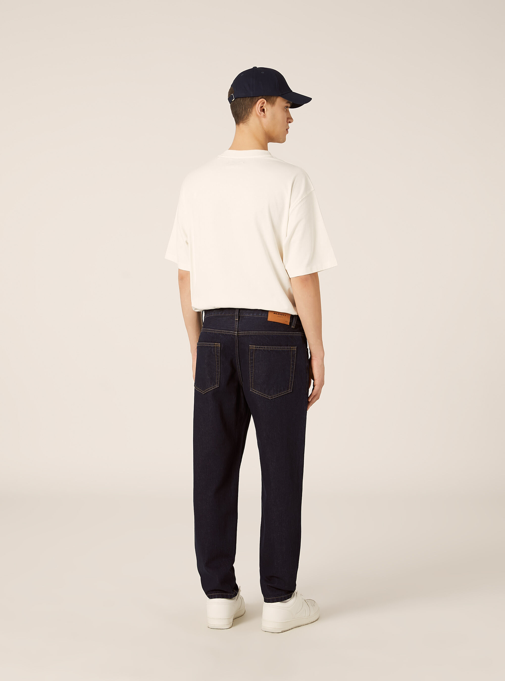 Pantaloni in denim loose fit, D001 DEEP BLUE
