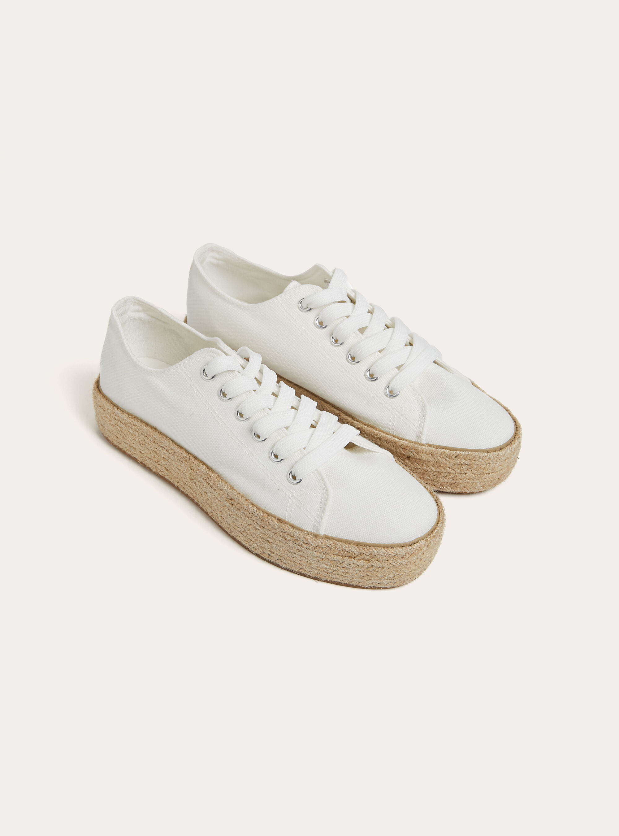 Sneakers with Raffia Sole