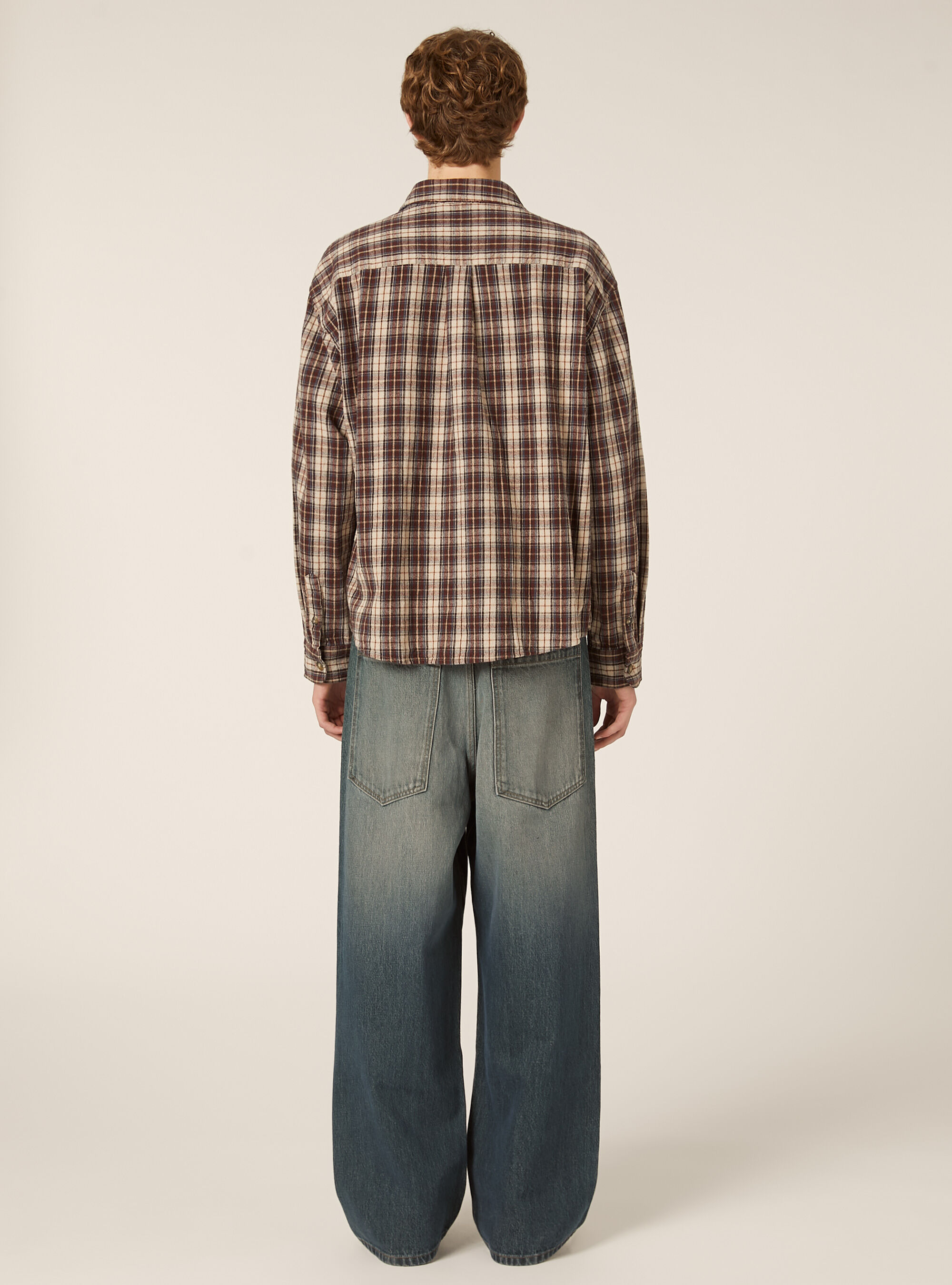 Karierte Hemdjacke aus Flanell, BG2 BEIGE MEDIUM