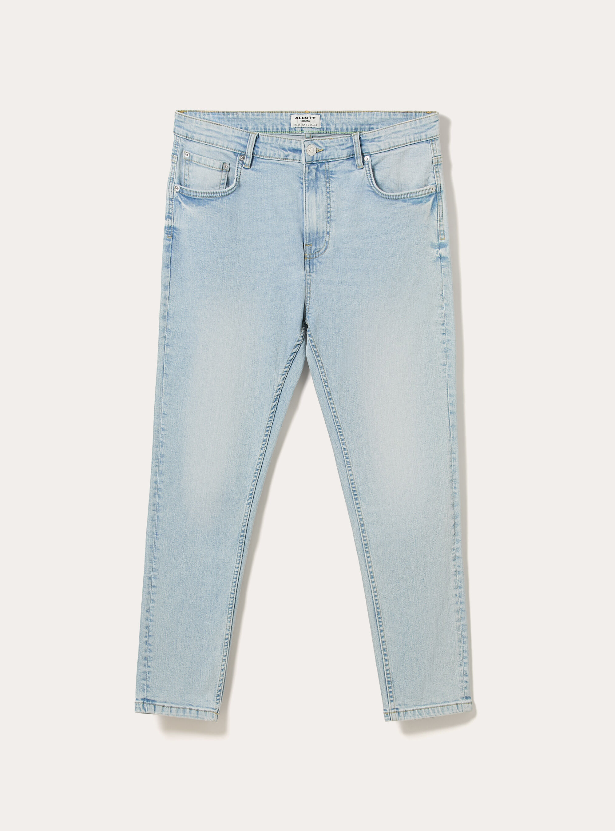 Stretch denim carrot fit jeans, D007 LIGHT AZURE