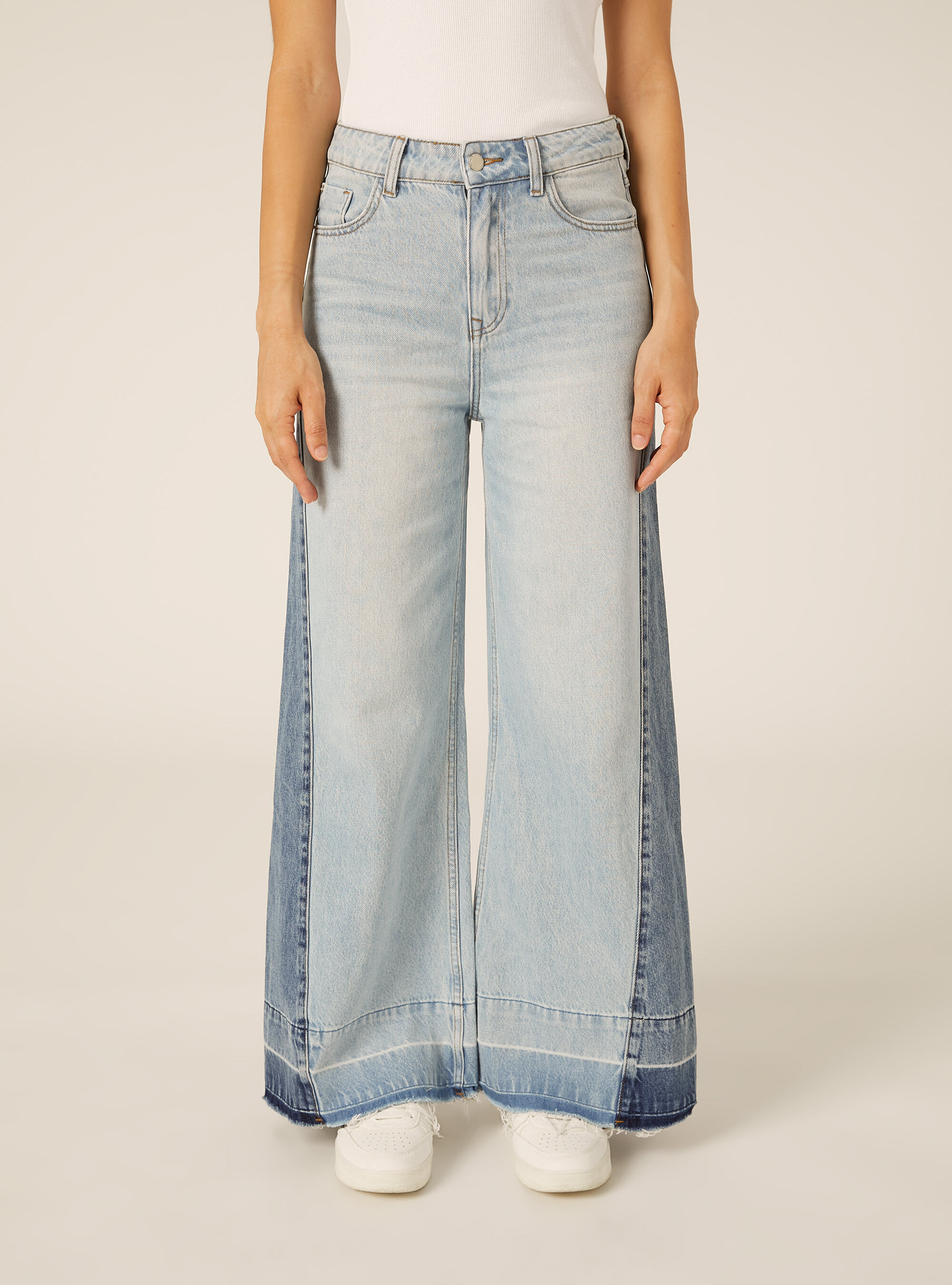 Vaqueros Wide Leg Patchwork