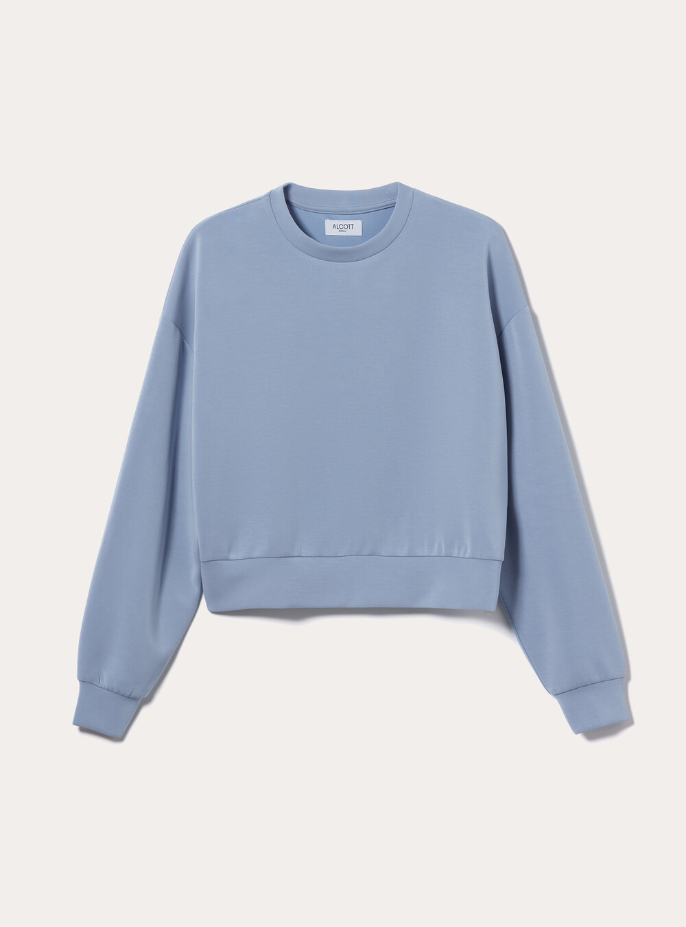 Cropped sweatshirt in soft scuba - Main Image