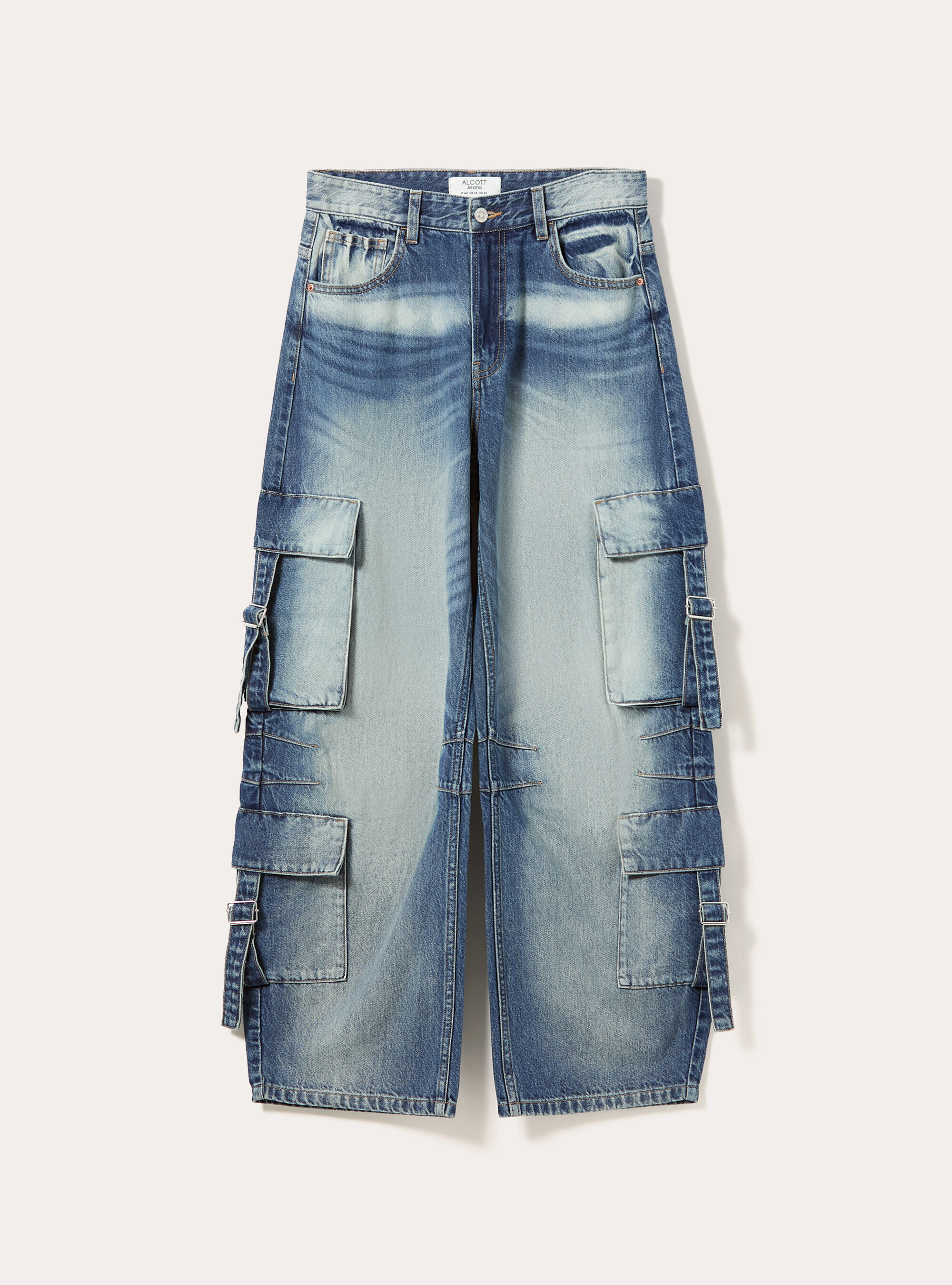 Jeans multicargo, D004 MEDIUM LIGHT BLUE