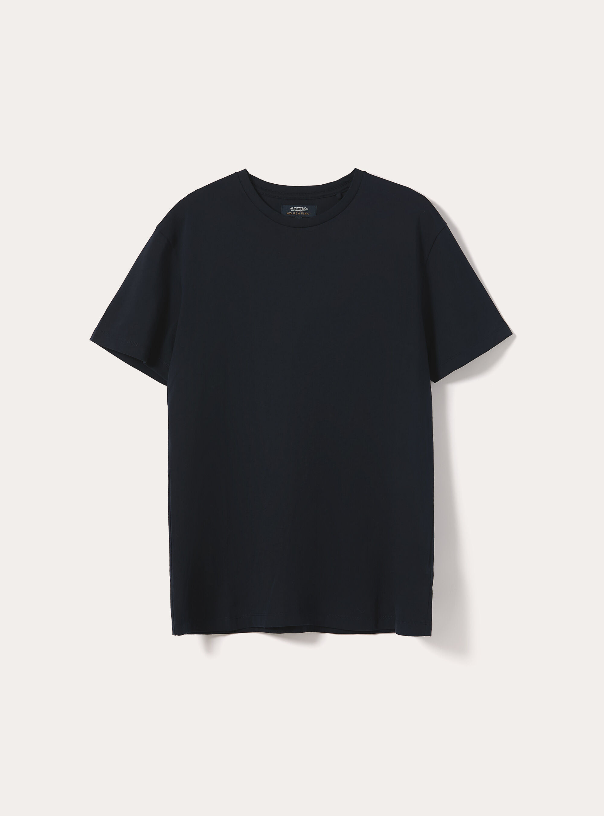 T-shirt basica in cotone supima, NA1 NAVY DARK