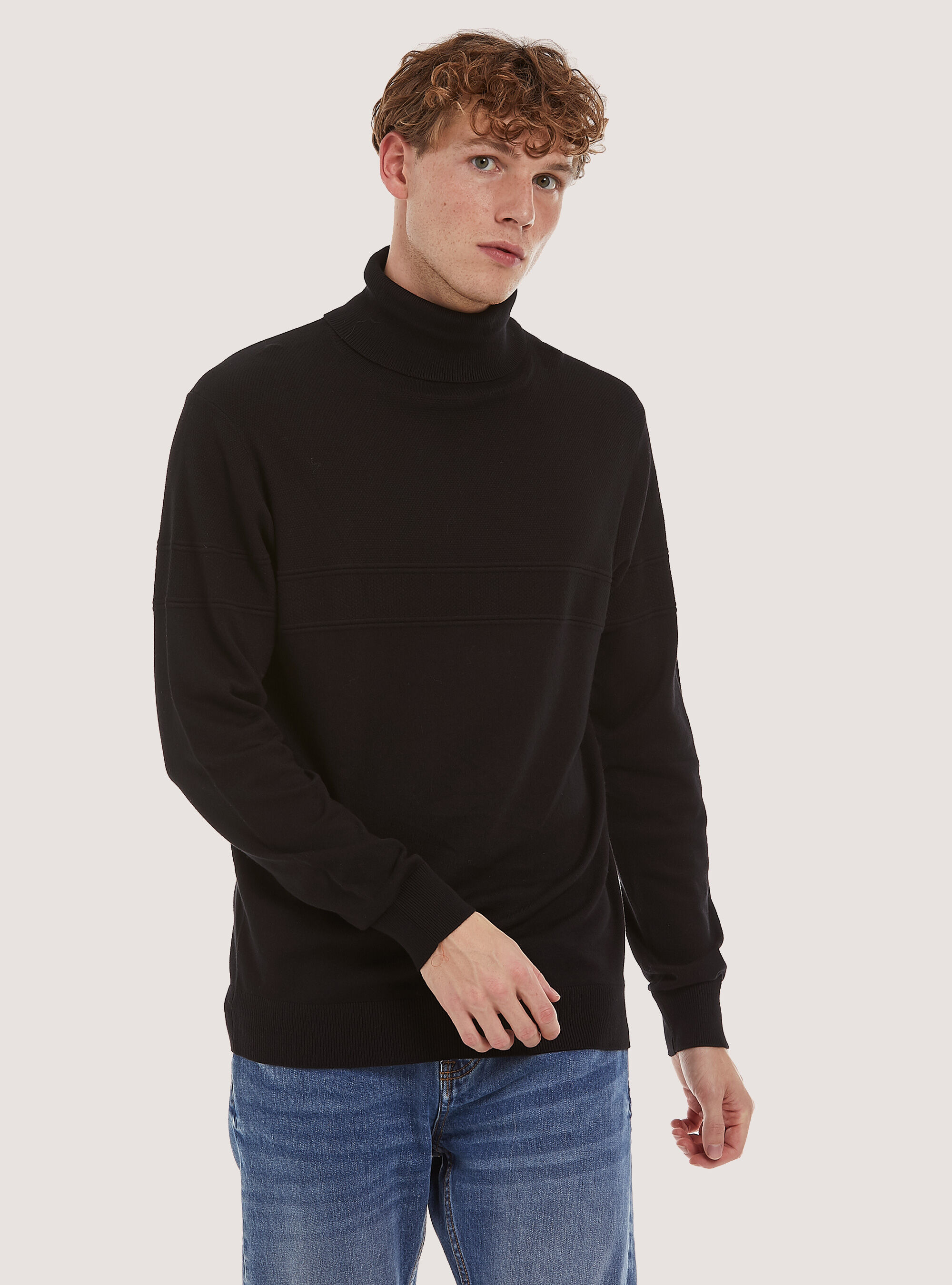 Plain cheap black turtleneck