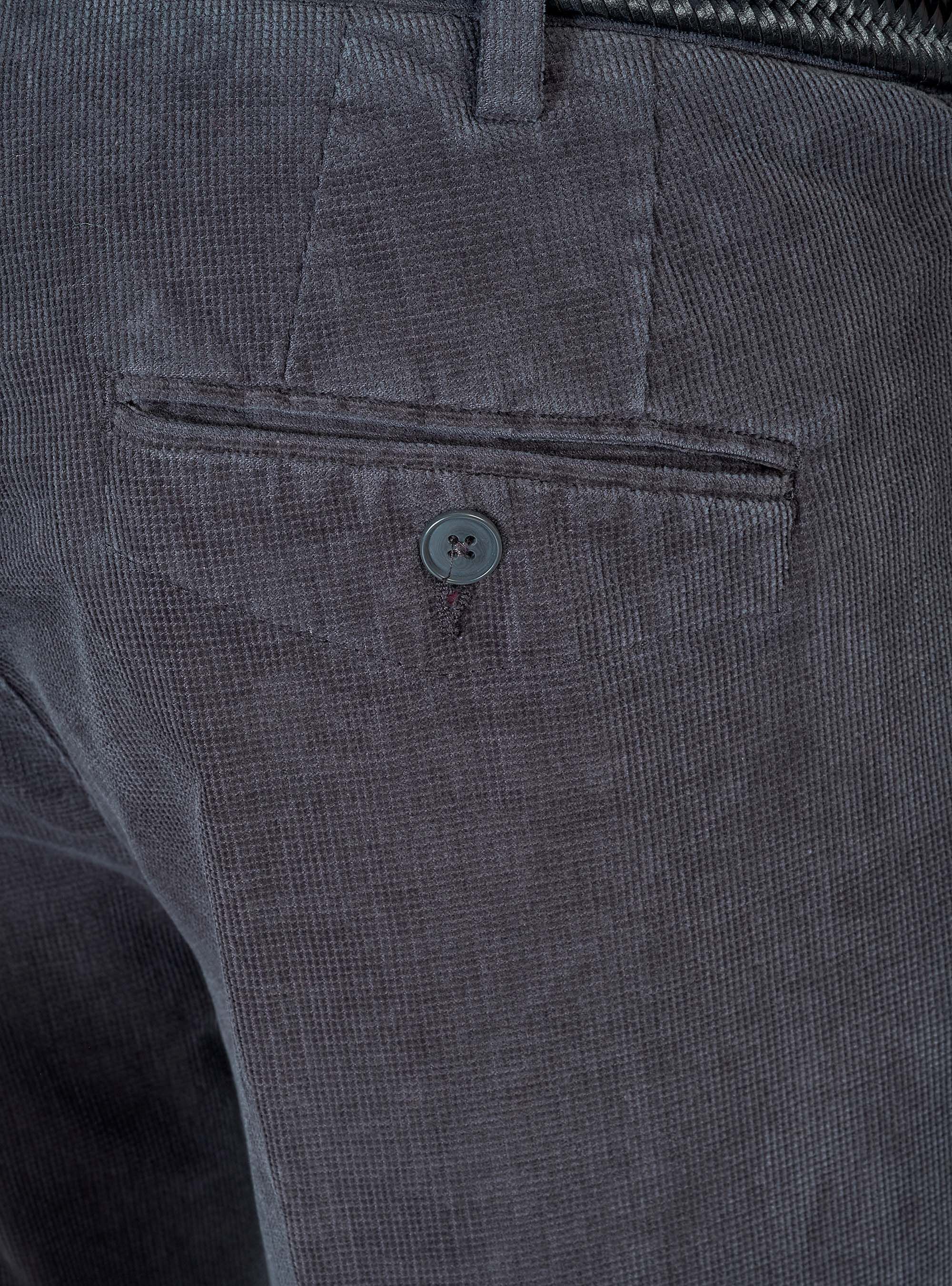 Pantaloni chino in velluto, GRIGIO