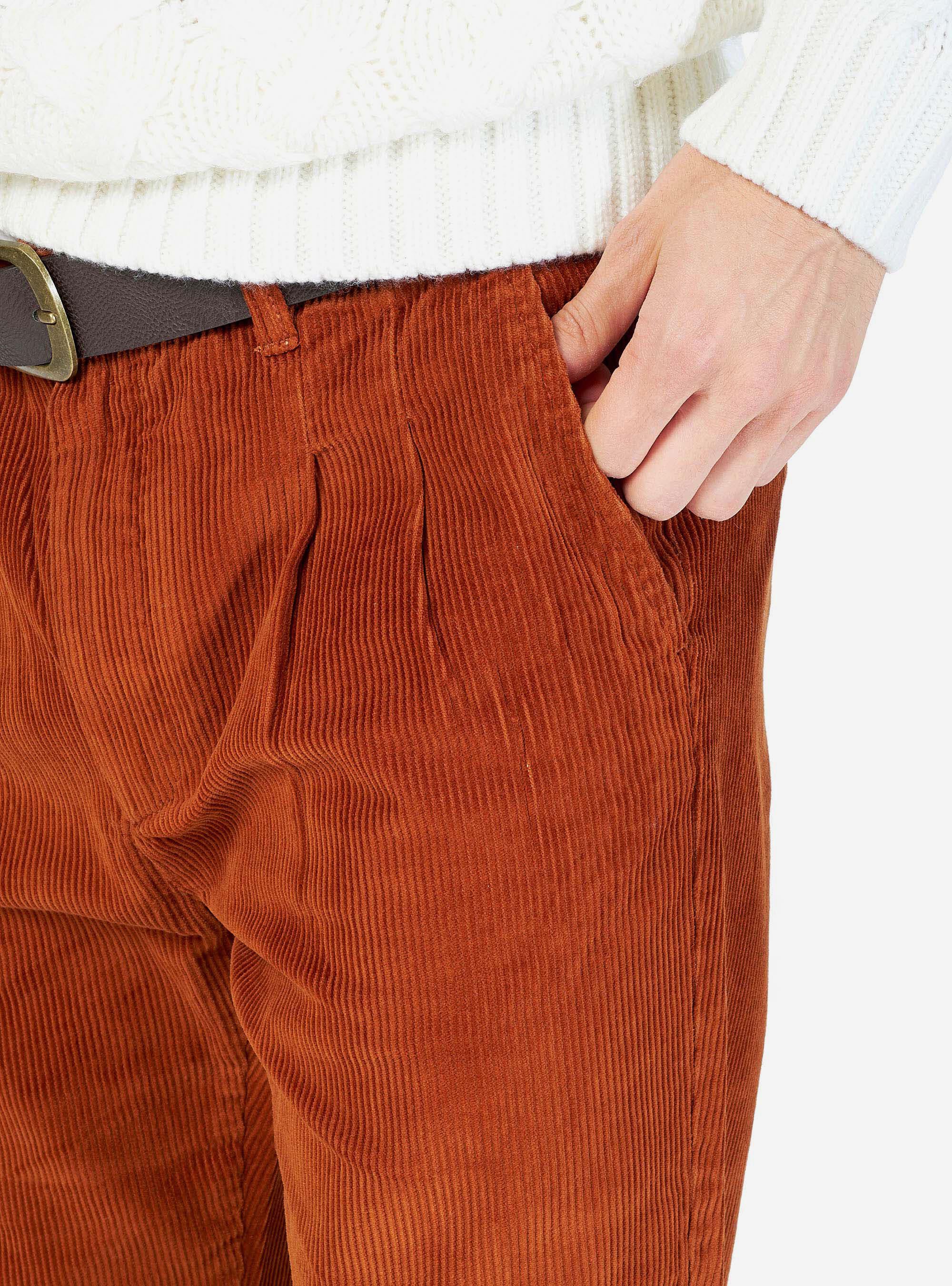 VELVET TROUSERS, C5551 RUSTY