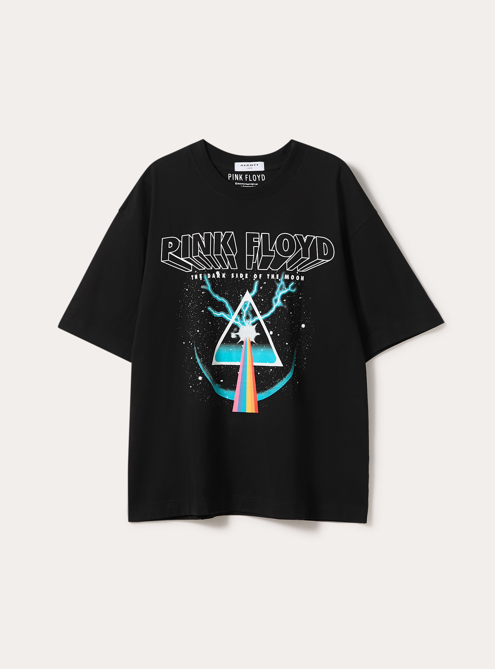 Pink Floyd / Alcott boxy fit T-shirt, BK1 BLACK