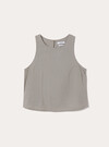 Débardeur Basique en Mélange de Lin, STRIPE BEIGE/WHITE