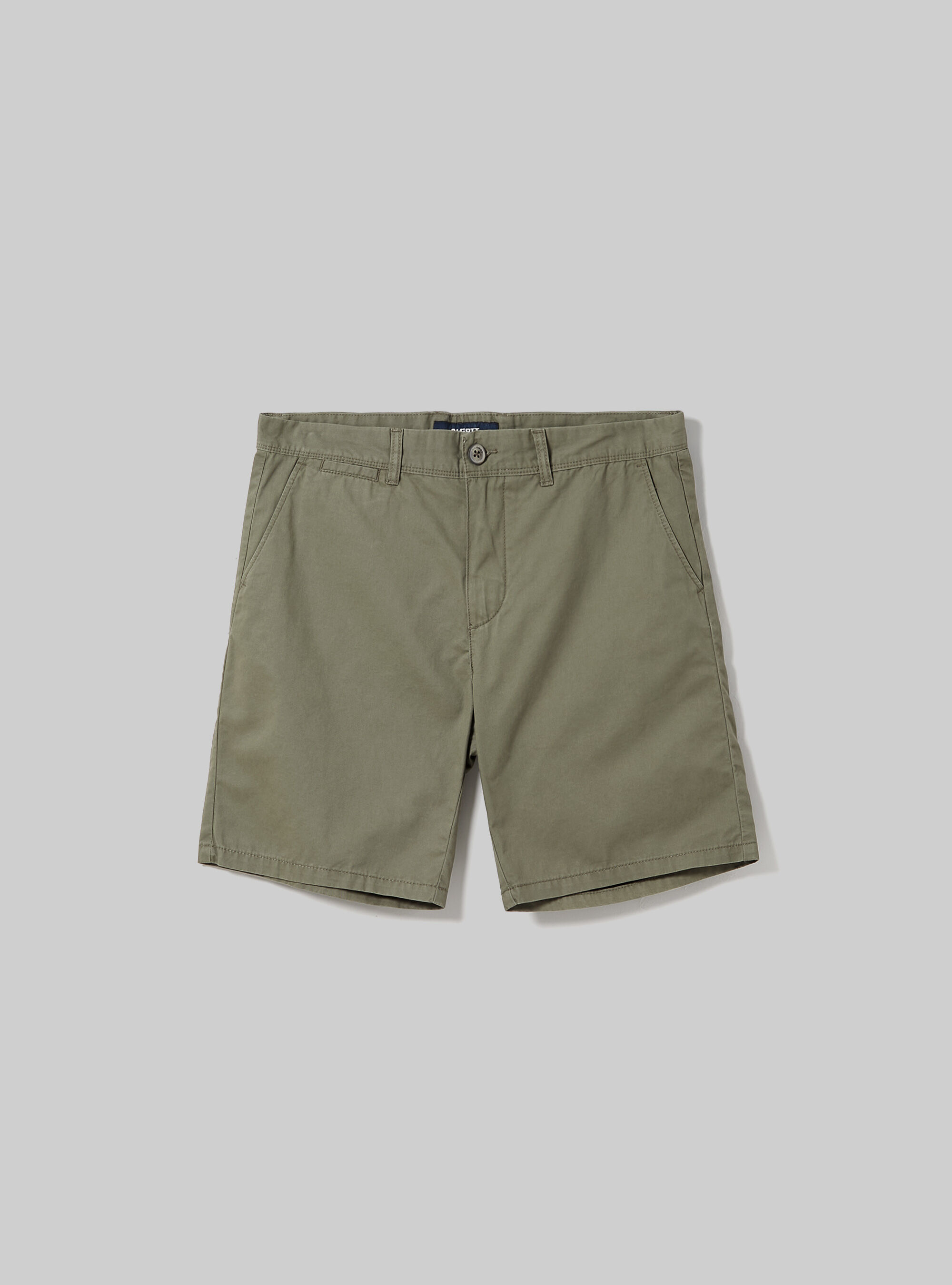 Plain Fit Twill Bermuda Shorts, KY2 KAKY MEDIUM